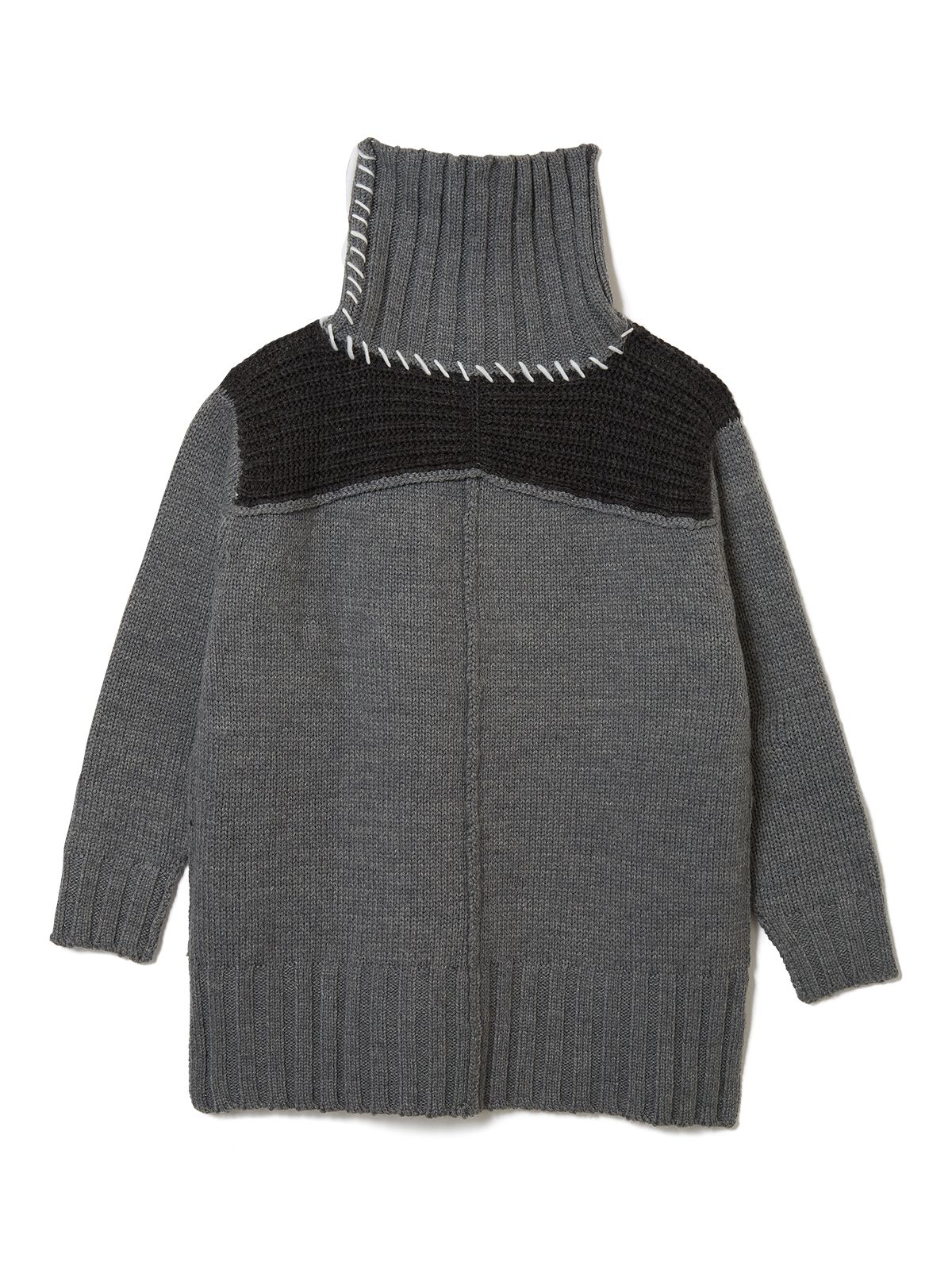 oversized turtle neck knit / gray | soduk