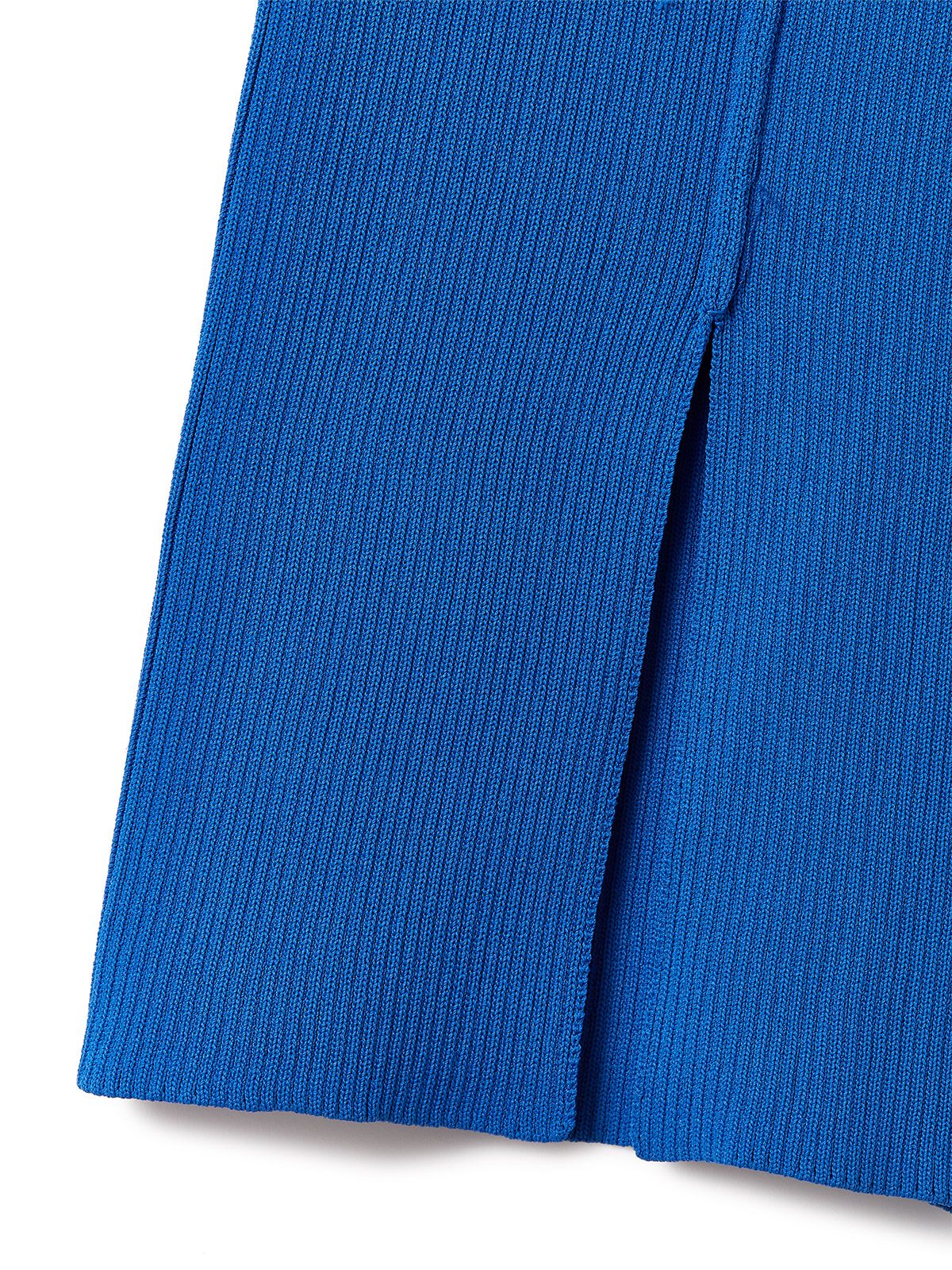 slit knit trousers / blue