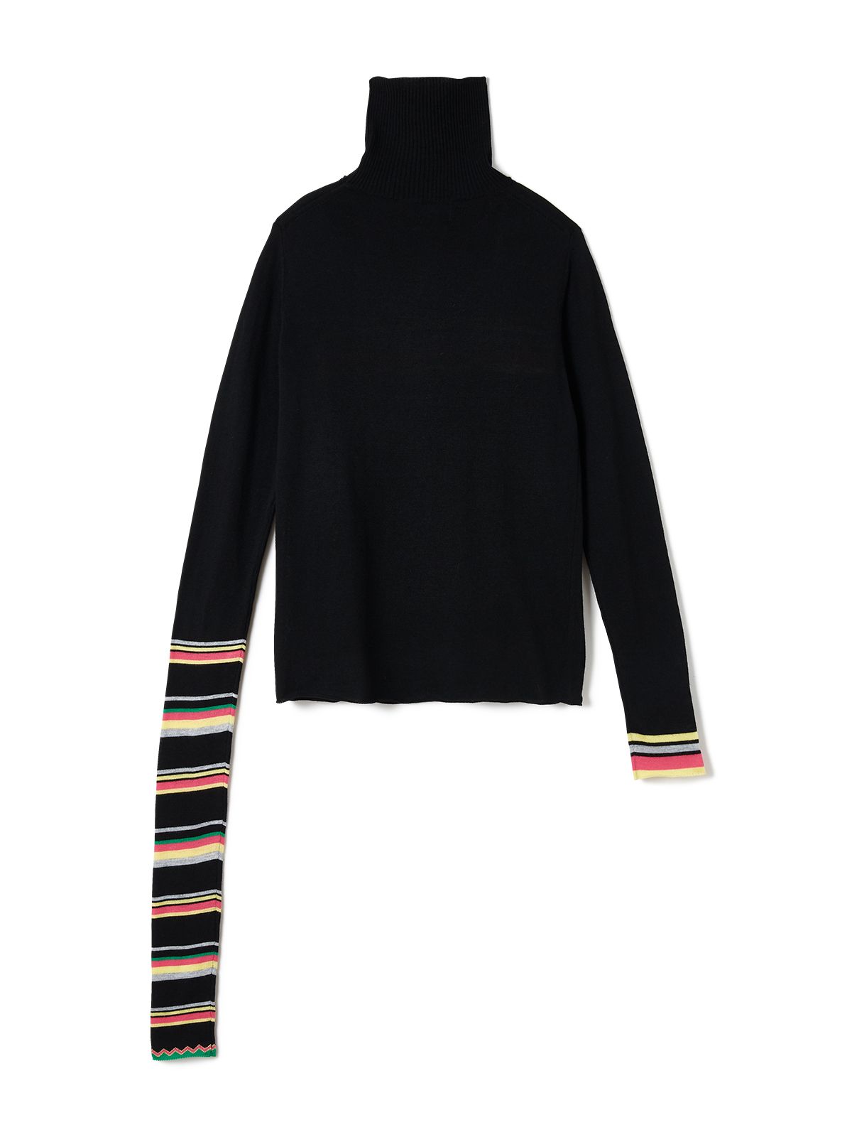 multi color sleeve knit / black