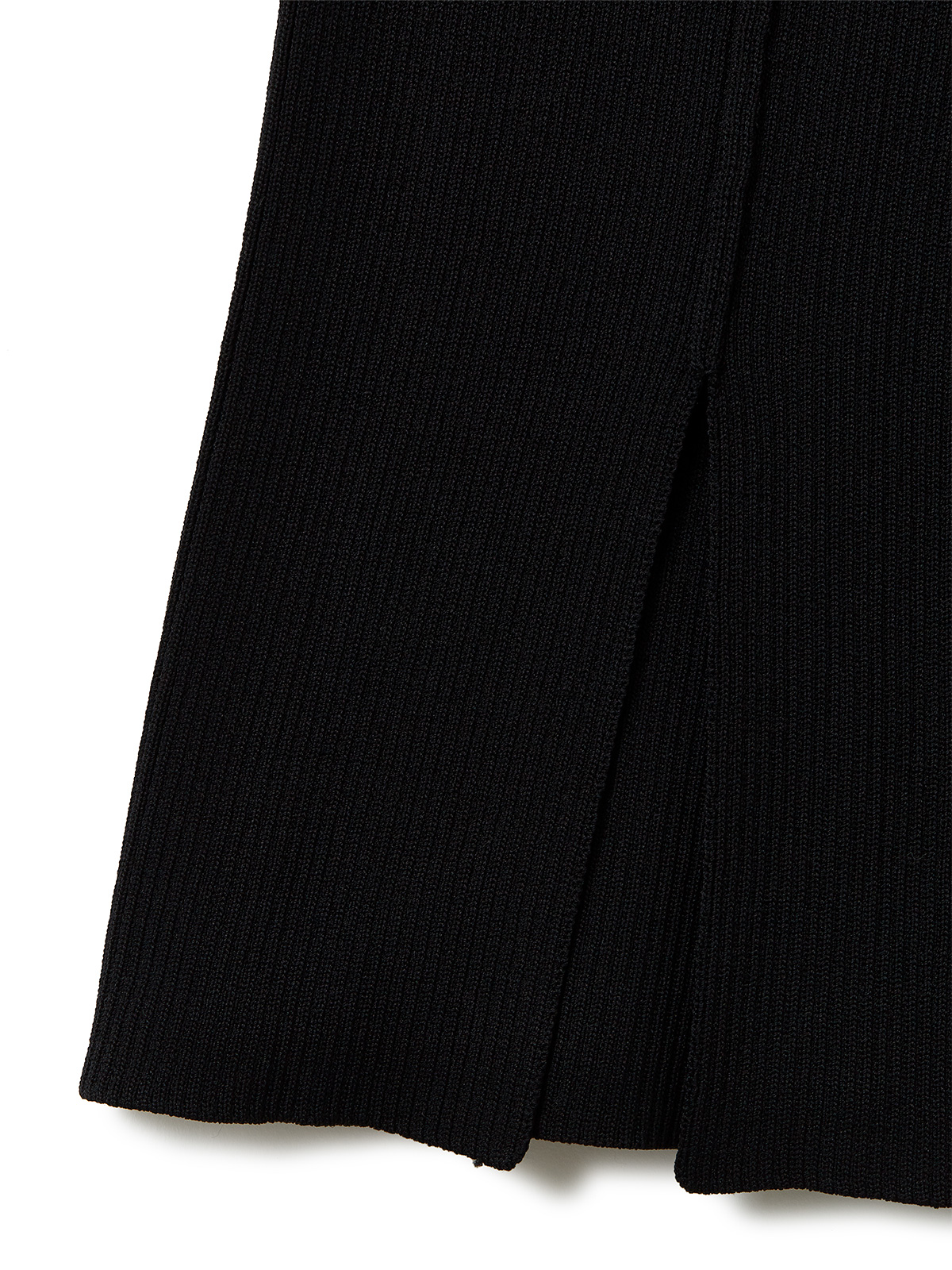 slit knit trousers 詳細画像 black 4