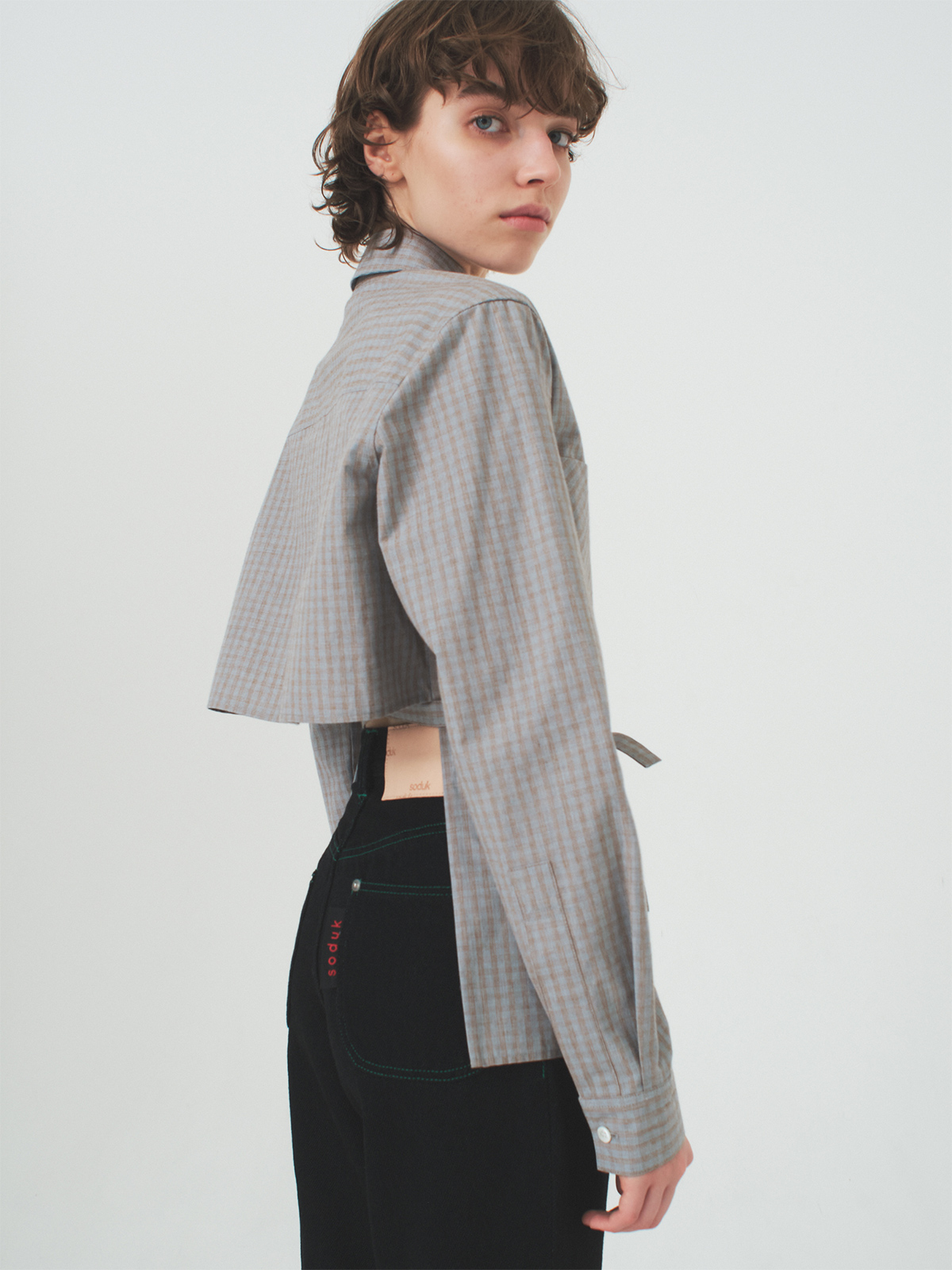 back tie shirt 詳細画像 gray 2