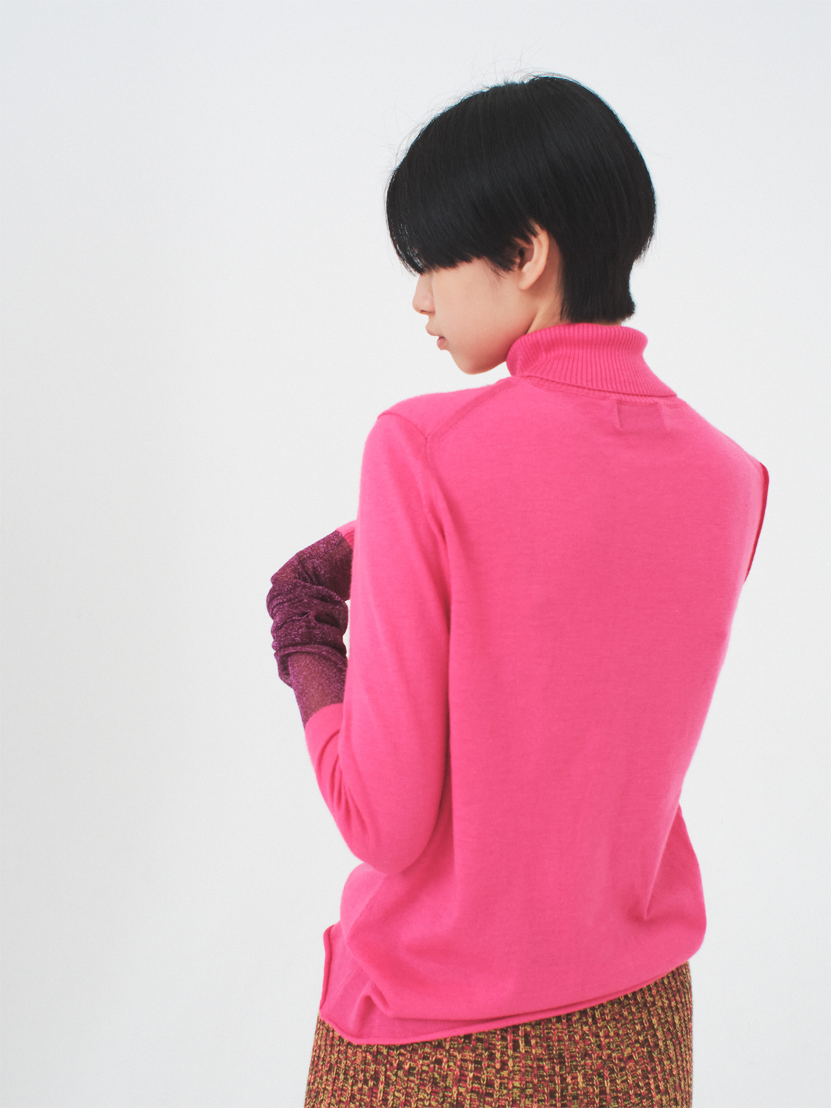 one long knit top 詳細画像 pink 3