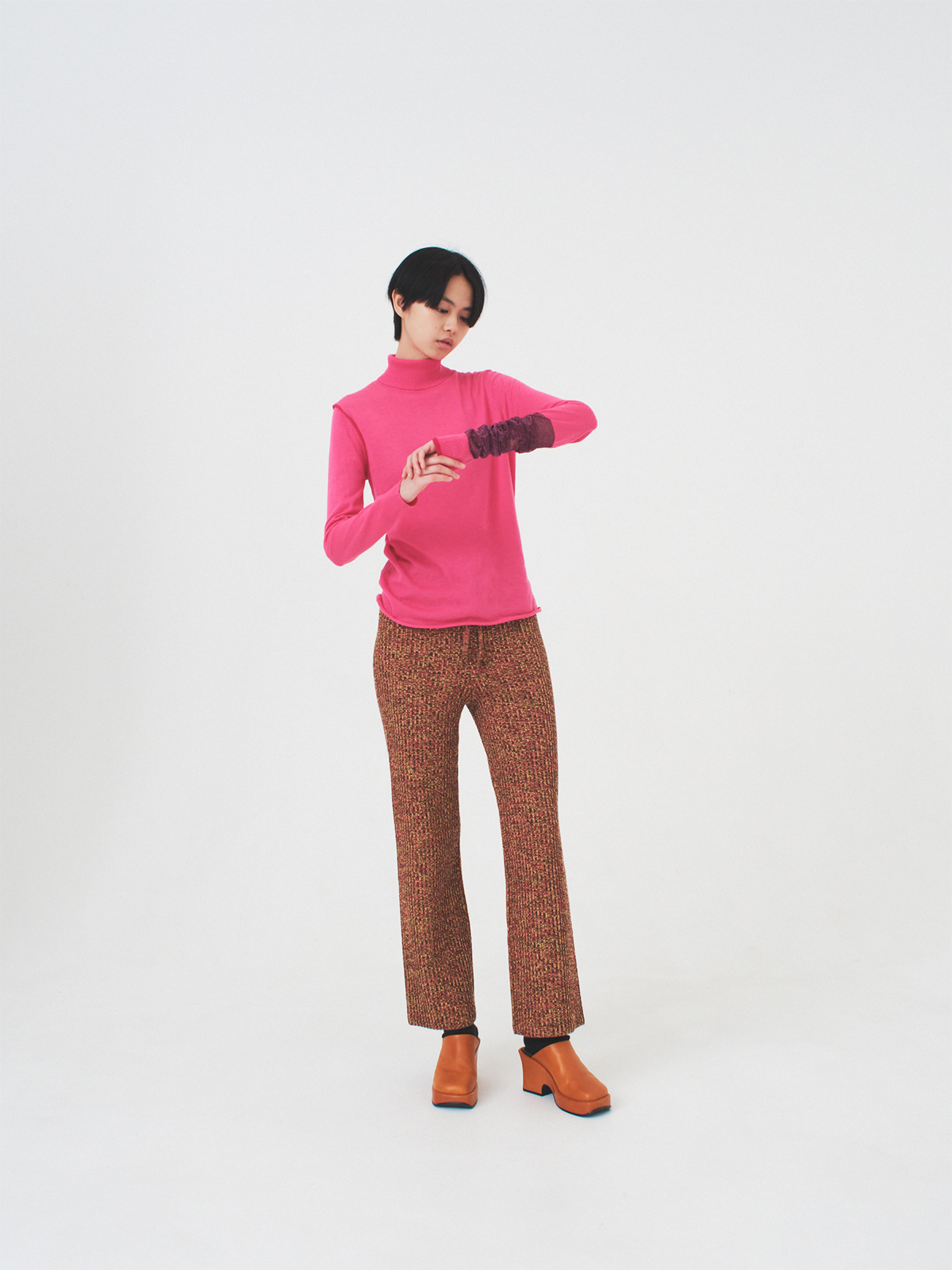 one long knit top 詳細画像 pink 7