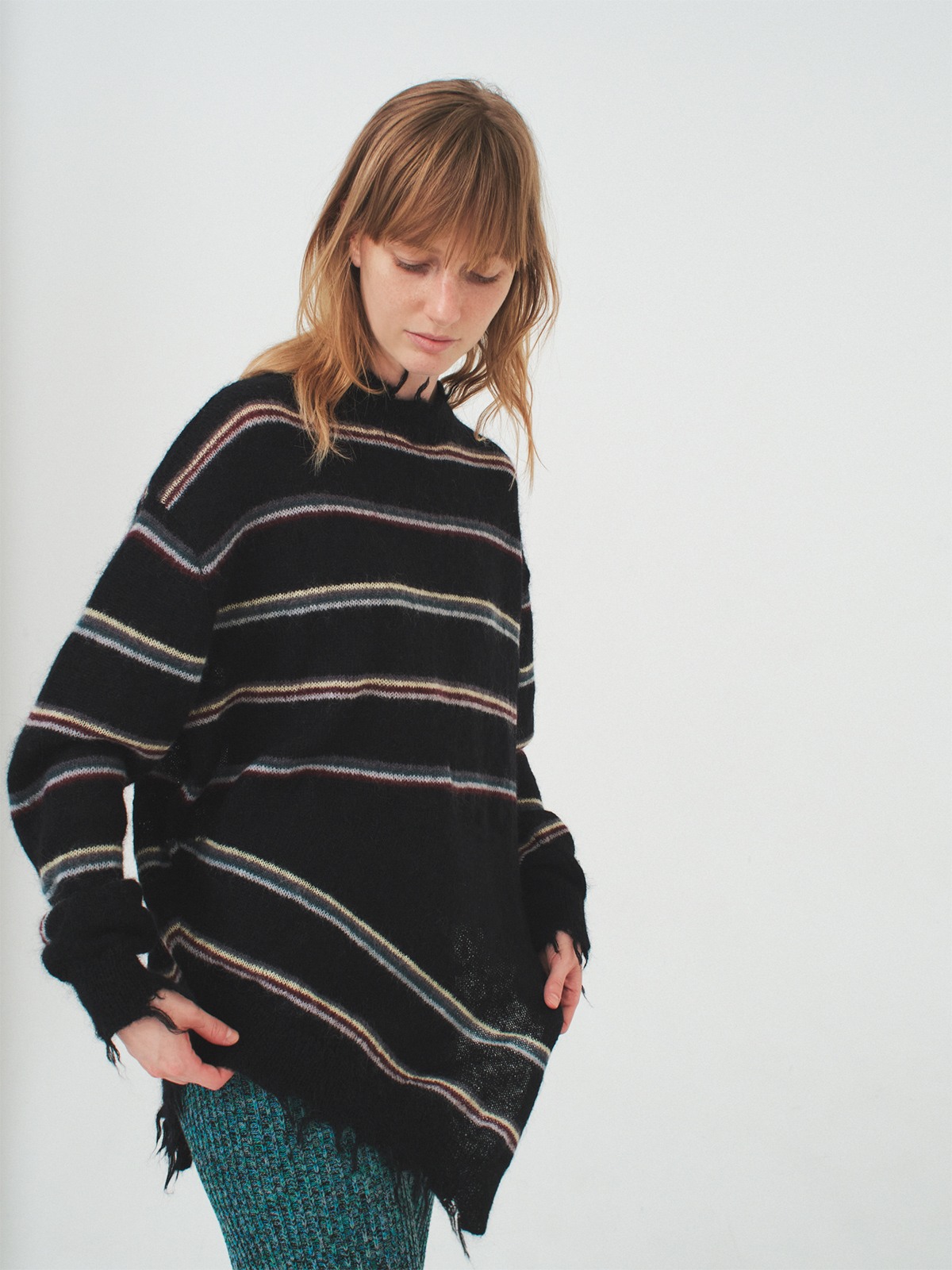 striped knit 詳細画像 black 3