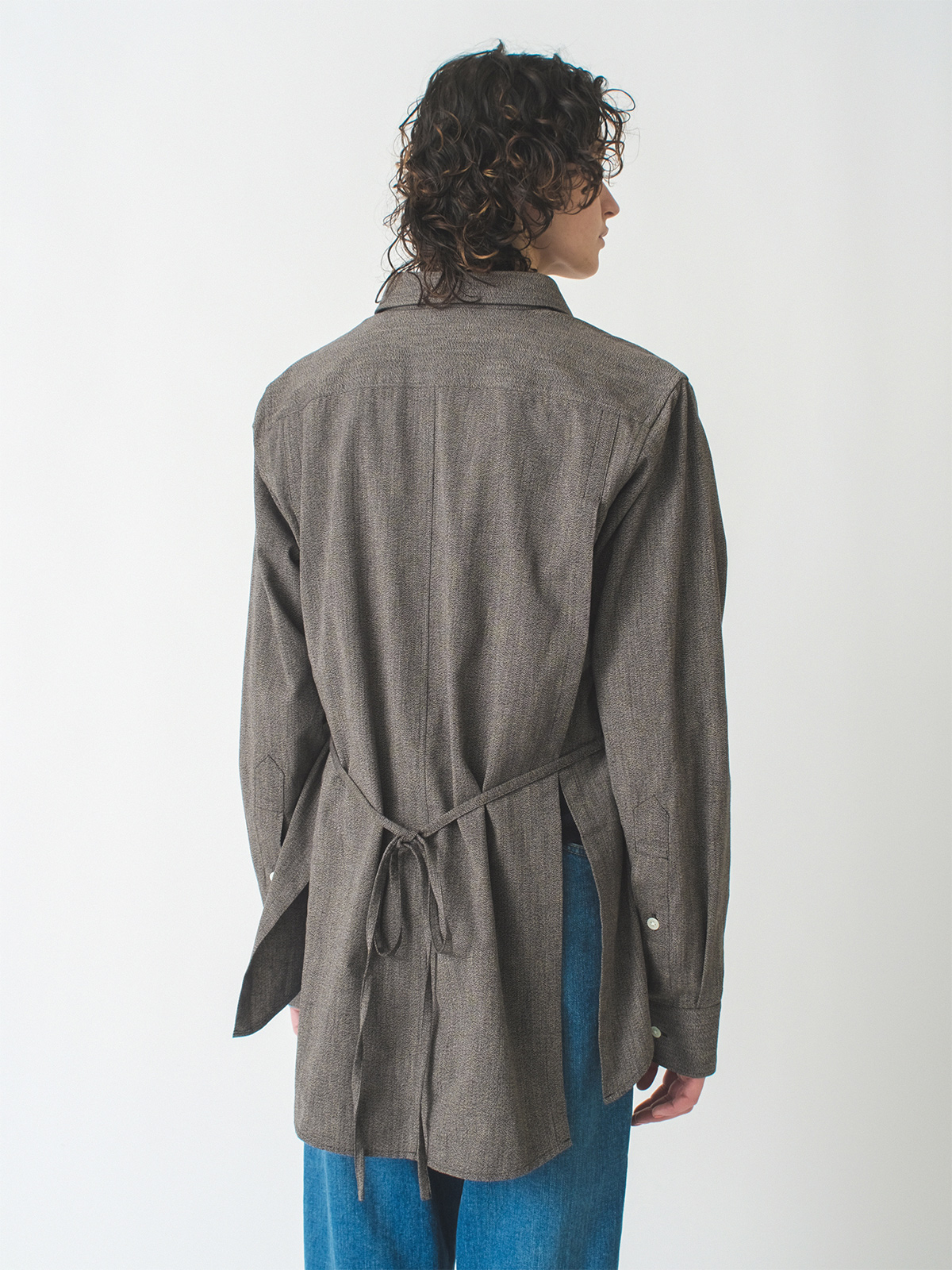 back open dress shirt 詳細画像 gray 1