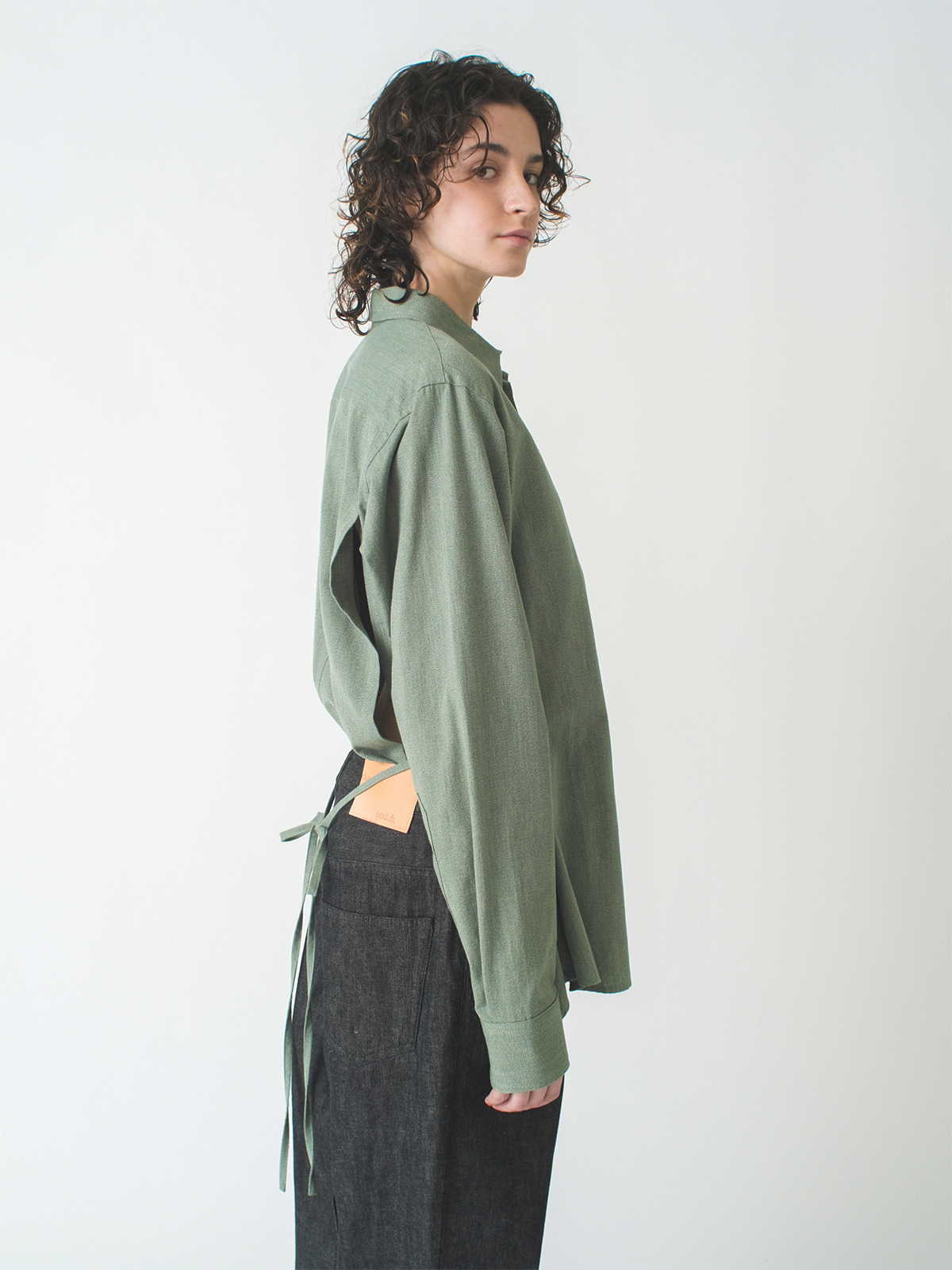 back open dress shirt 詳細画像 green 2