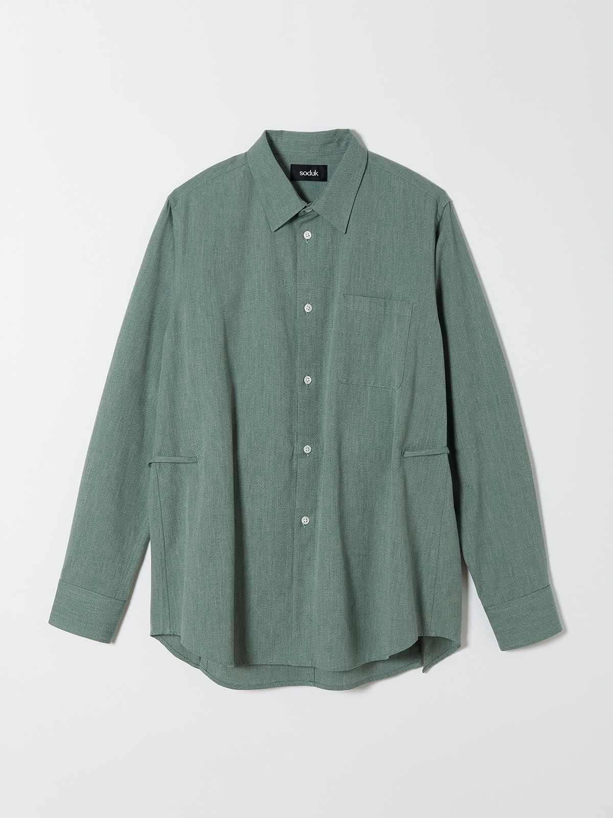 back open dress shirt 詳細画像 green 3