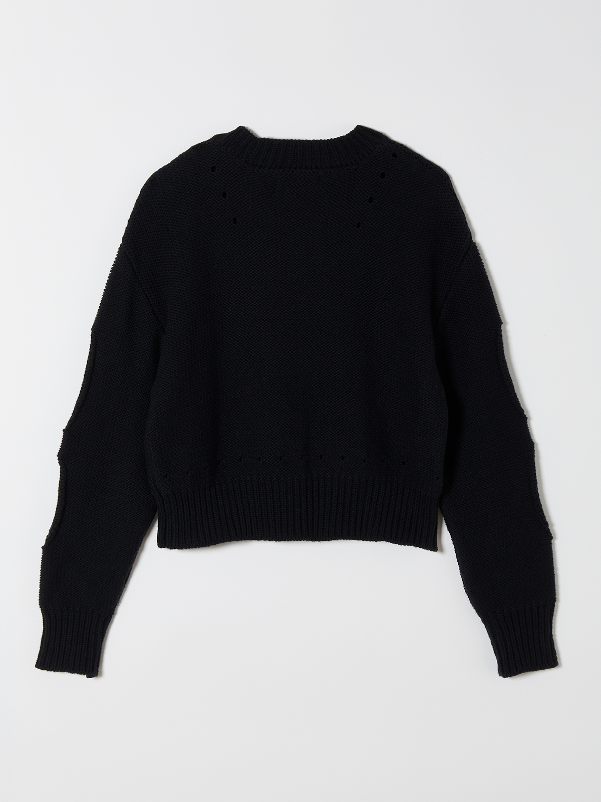 holes knit top 詳細画像 black 2