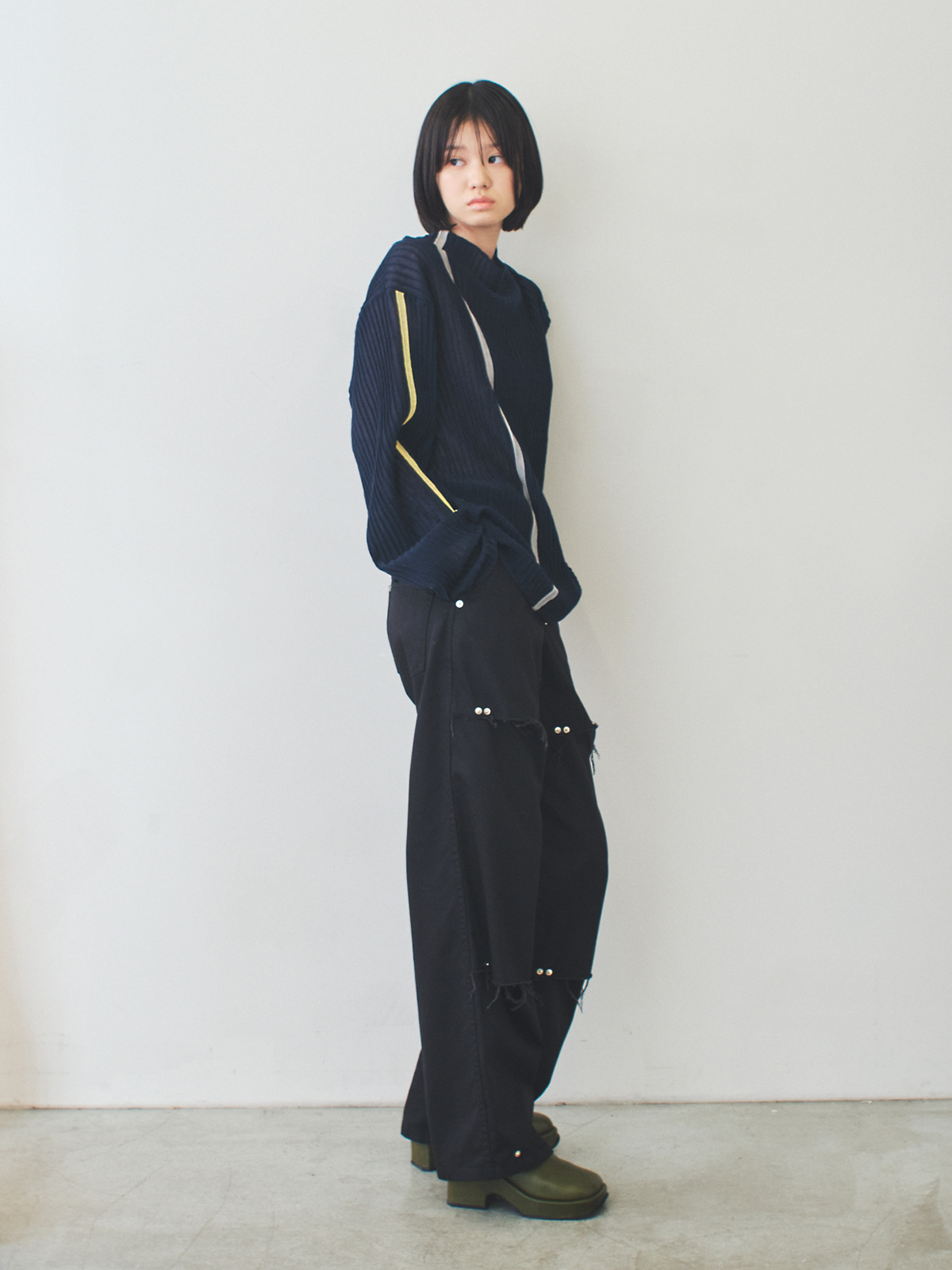 breeze knit top 詳細画像 navy 6