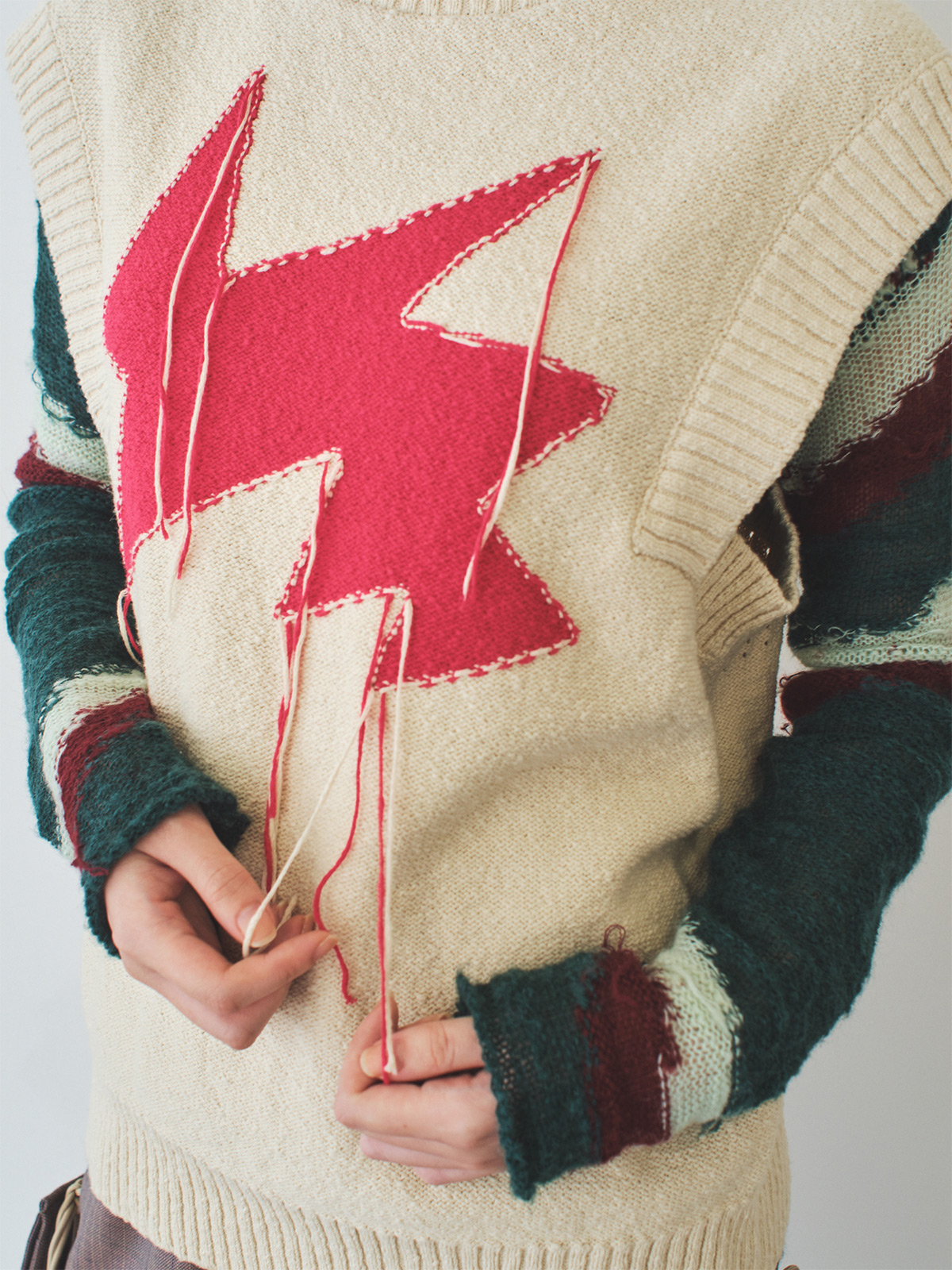 flash! knit vest 詳細画像 beige 7
