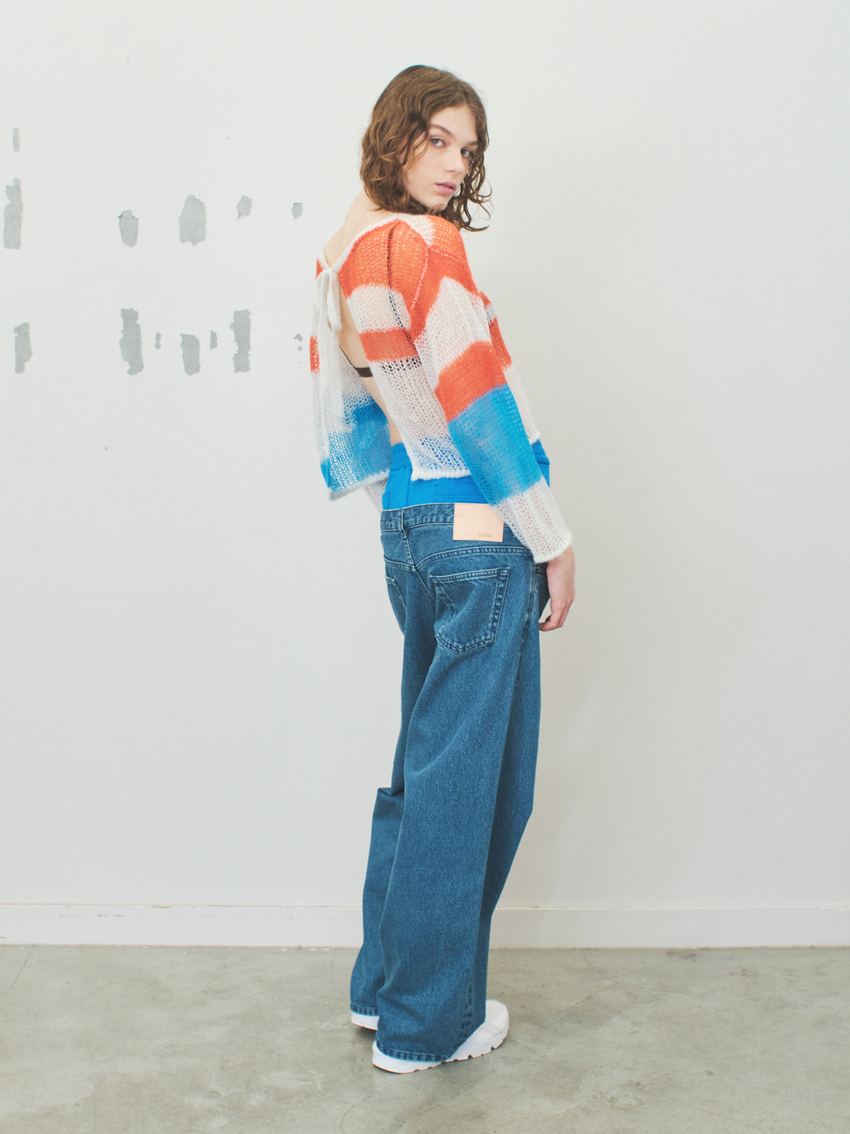 patchwork knit cardigan 詳細画像 white 8