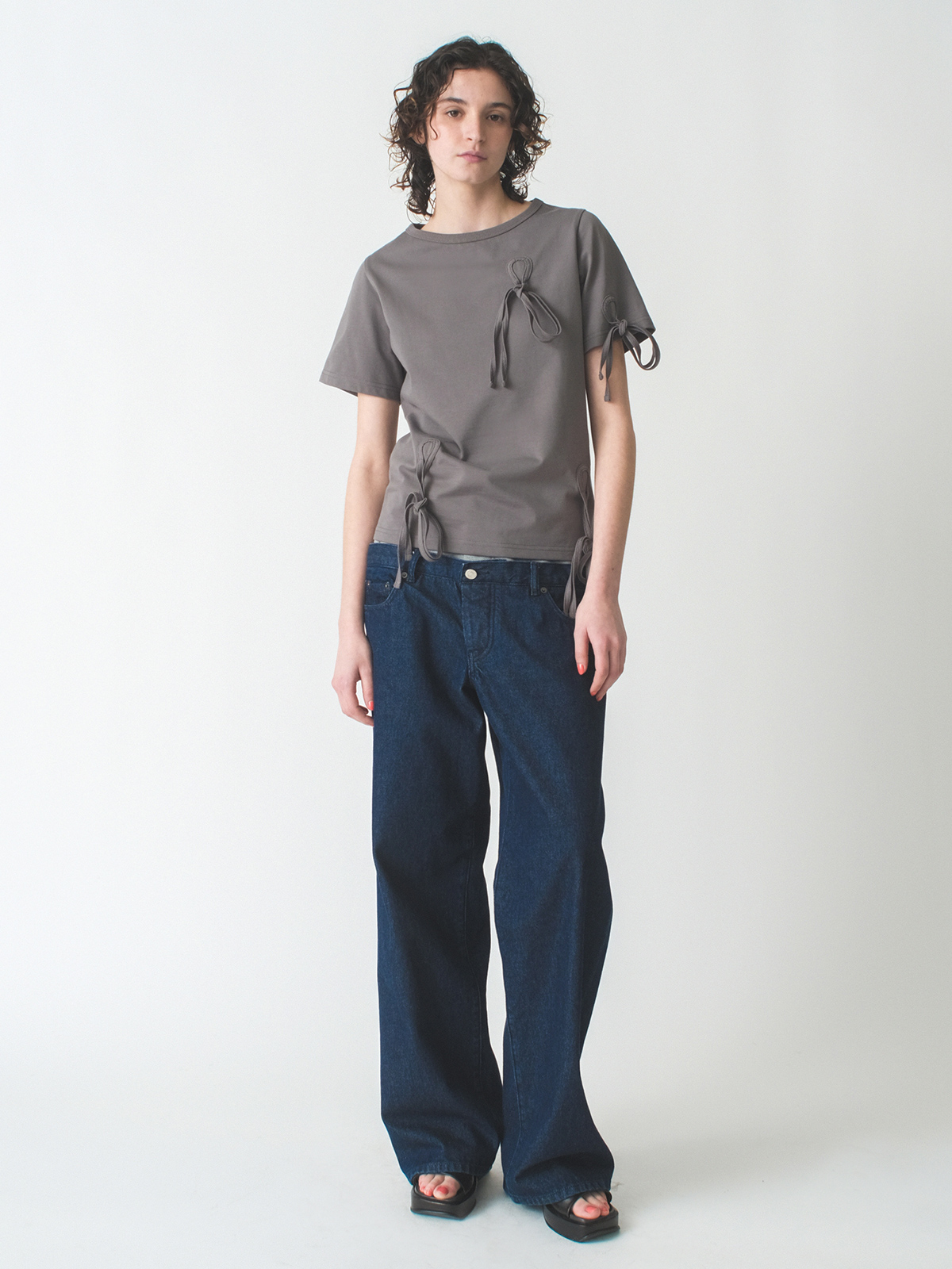 ribbons short sleeve shirt 詳細画像 gray 4