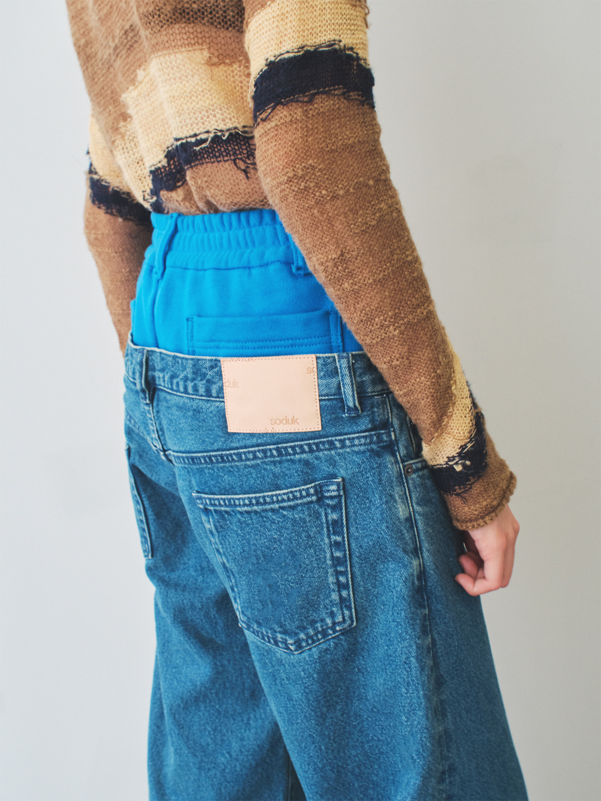 easy layered denim trousers 詳細画像 blue 11