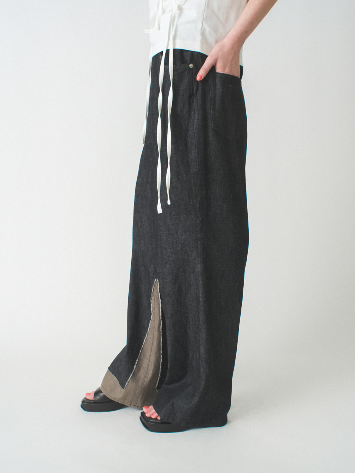 skirt? Trousers 詳細画像 black 3