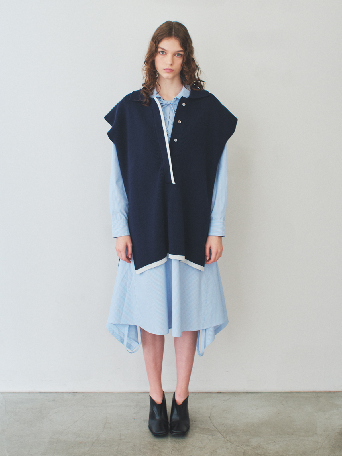 shirt dress with apron 詳細画像 saxe 12