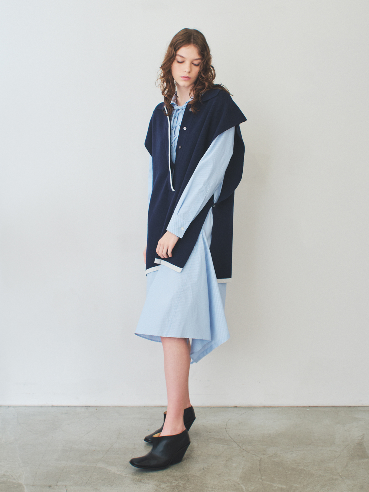 shirt dress with apron 詳細画像 saxe 13