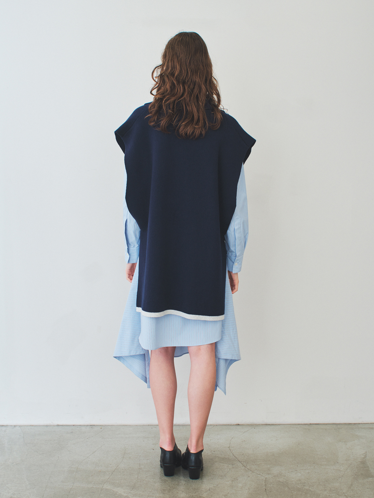 shirt dress with apron 詳細画像 saxe 14