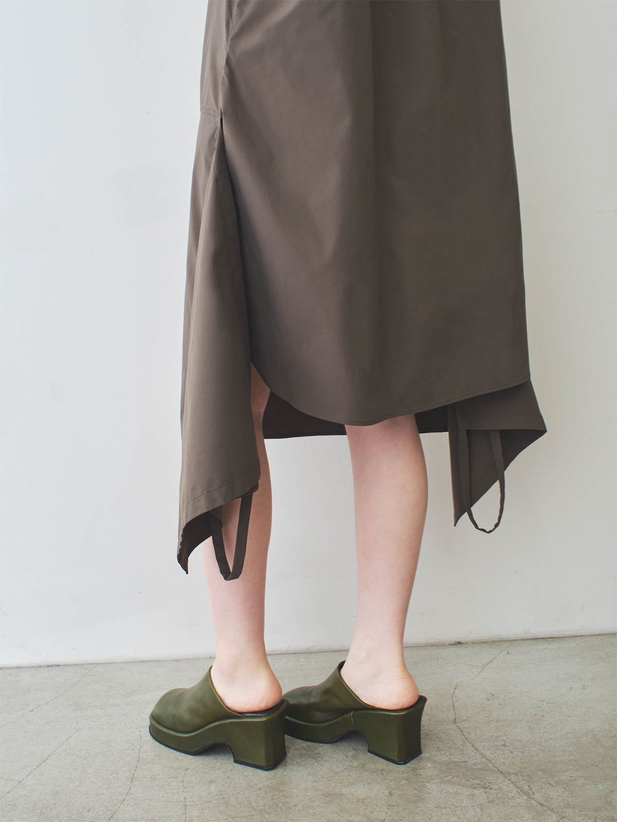 shirt dress with apron 詳細画像 khaki 12