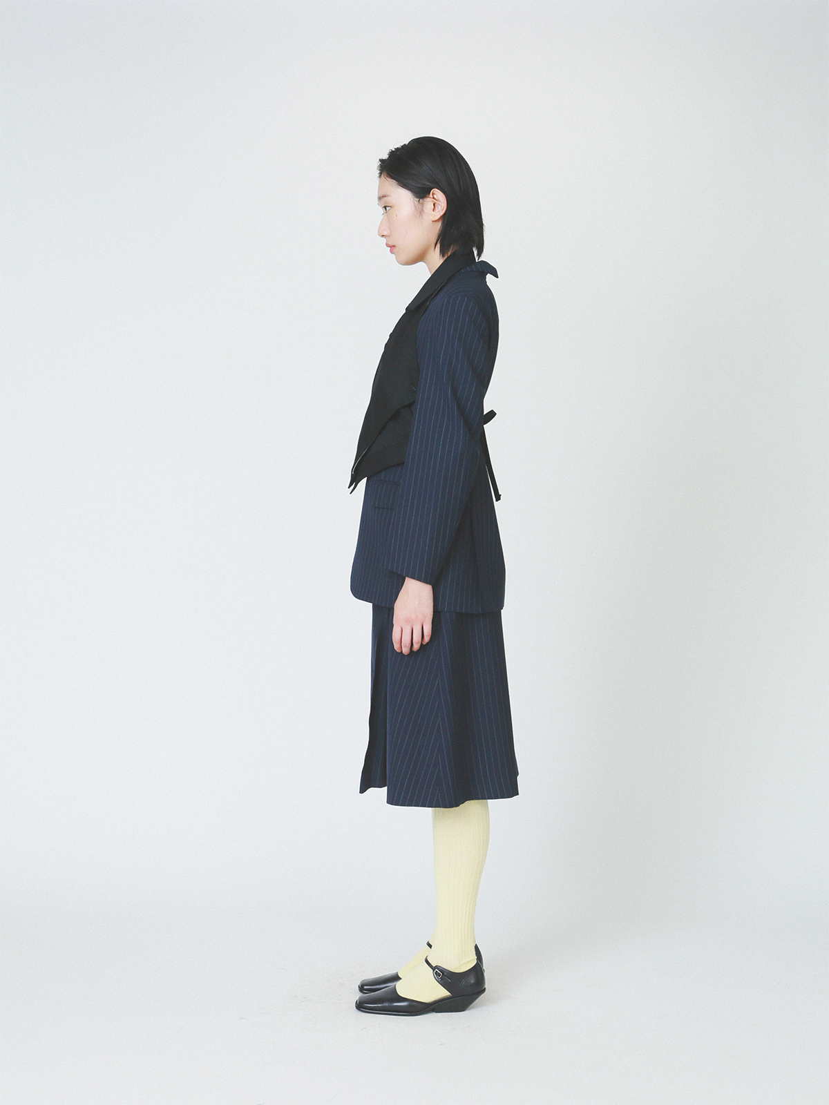 cross over denim vest 詳細画像 black 11