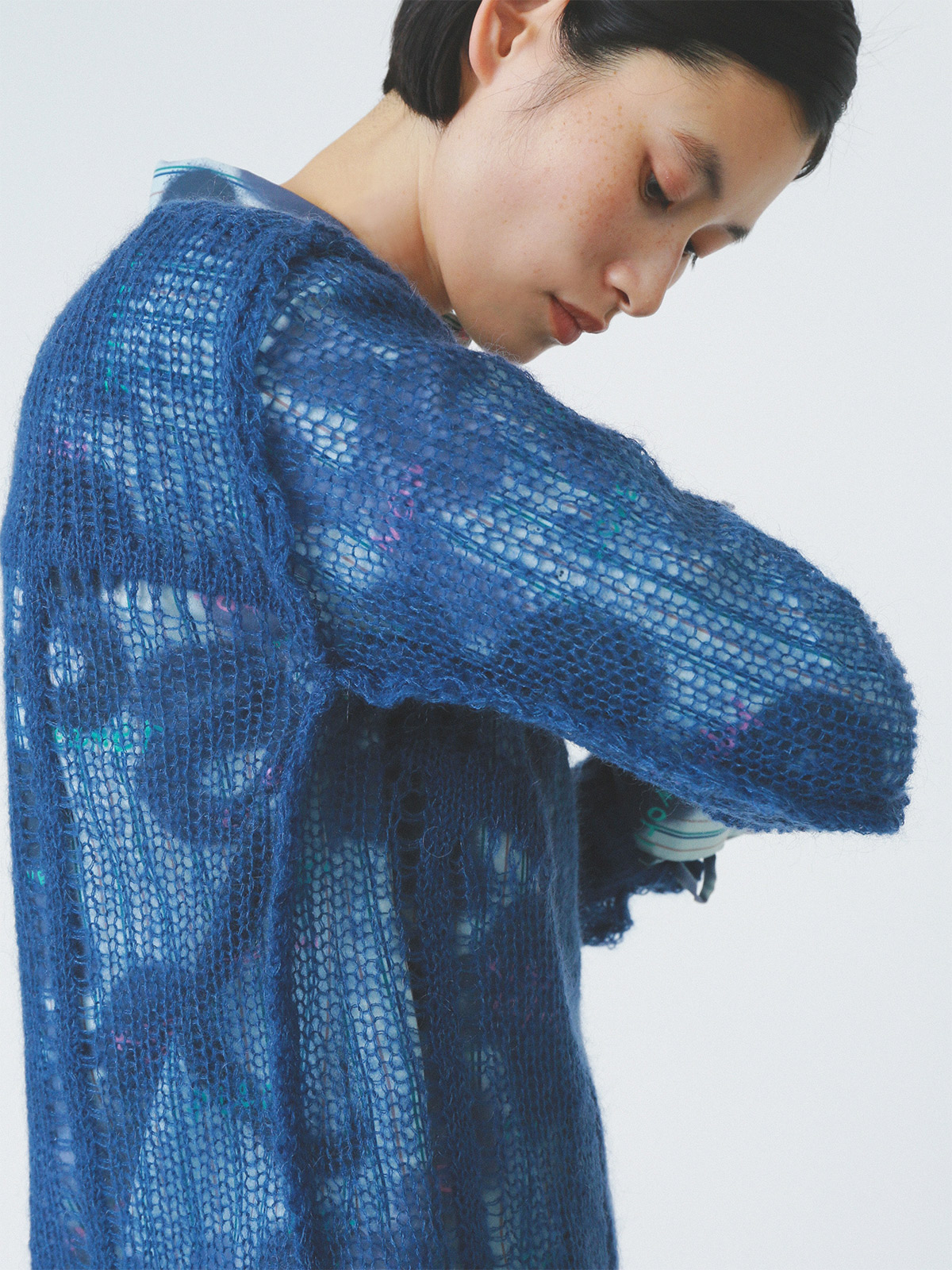 denim fluffy top 詳細画像 navy 9