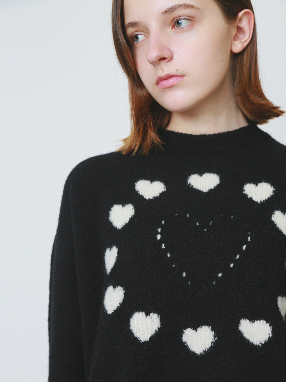 love around knit pullover 詳細画像 black 10