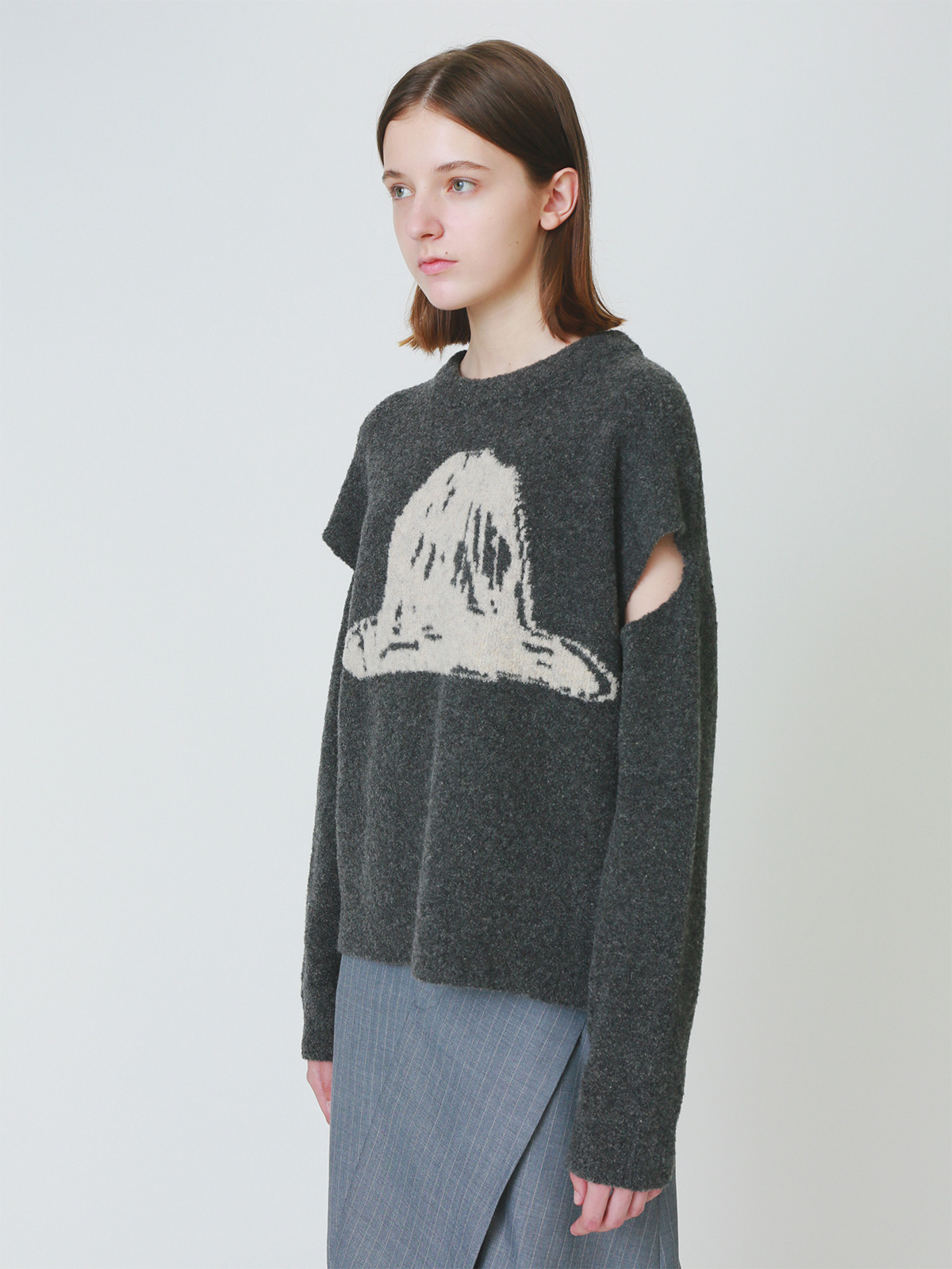 painter's hat knit top 詳細画像 gray 1