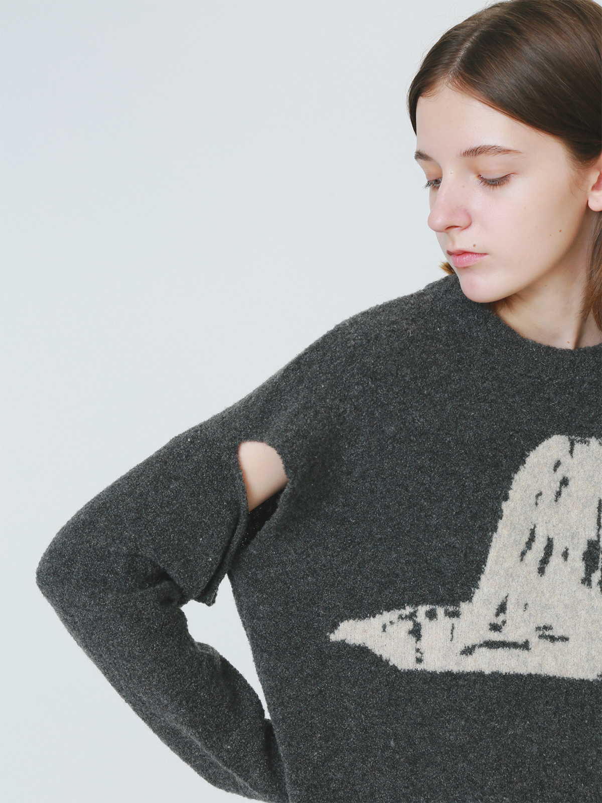 painter's hat knit top 詳細画像 gray 10