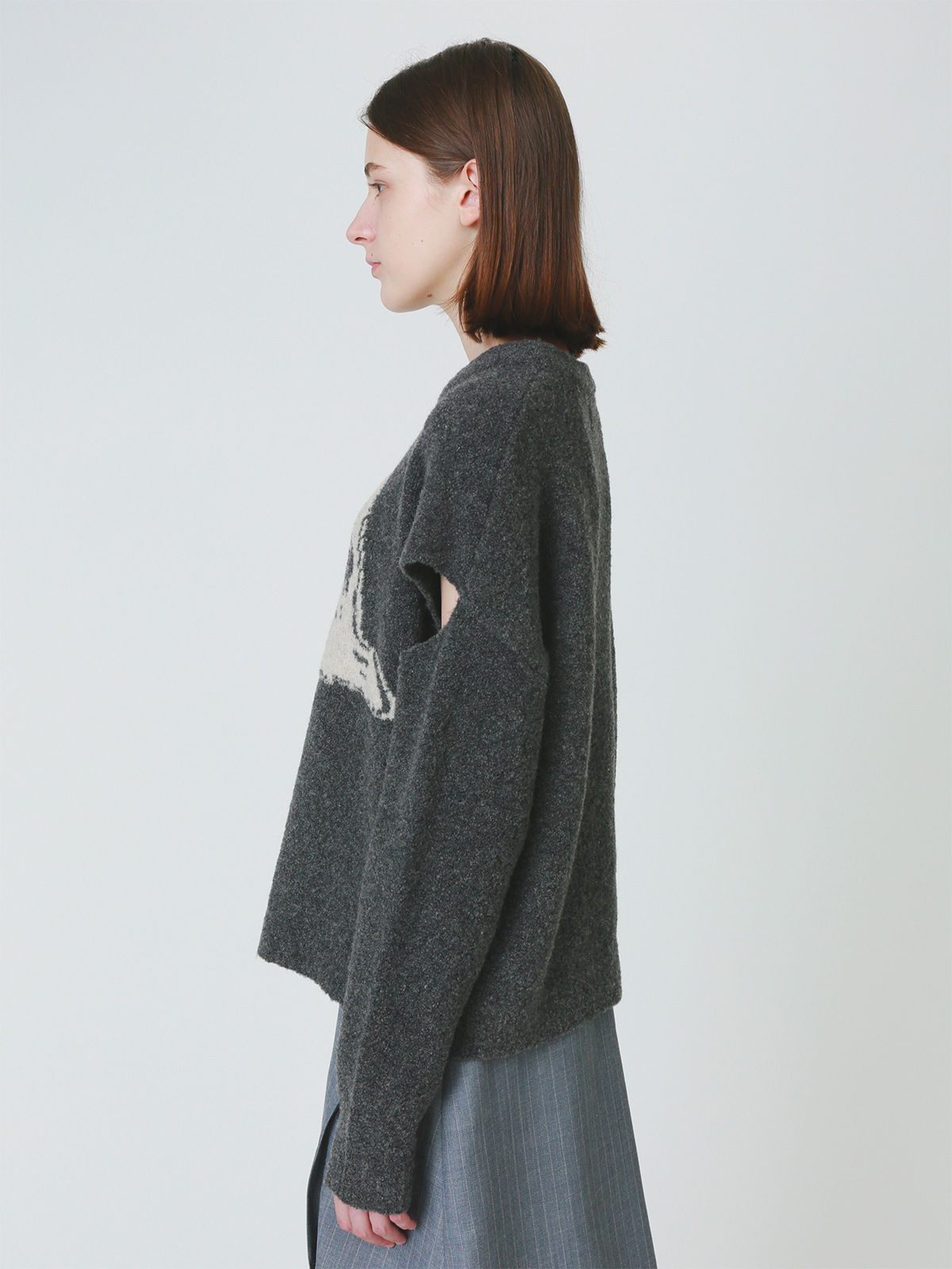 painter's hat knit top 詳細画像 gray 2