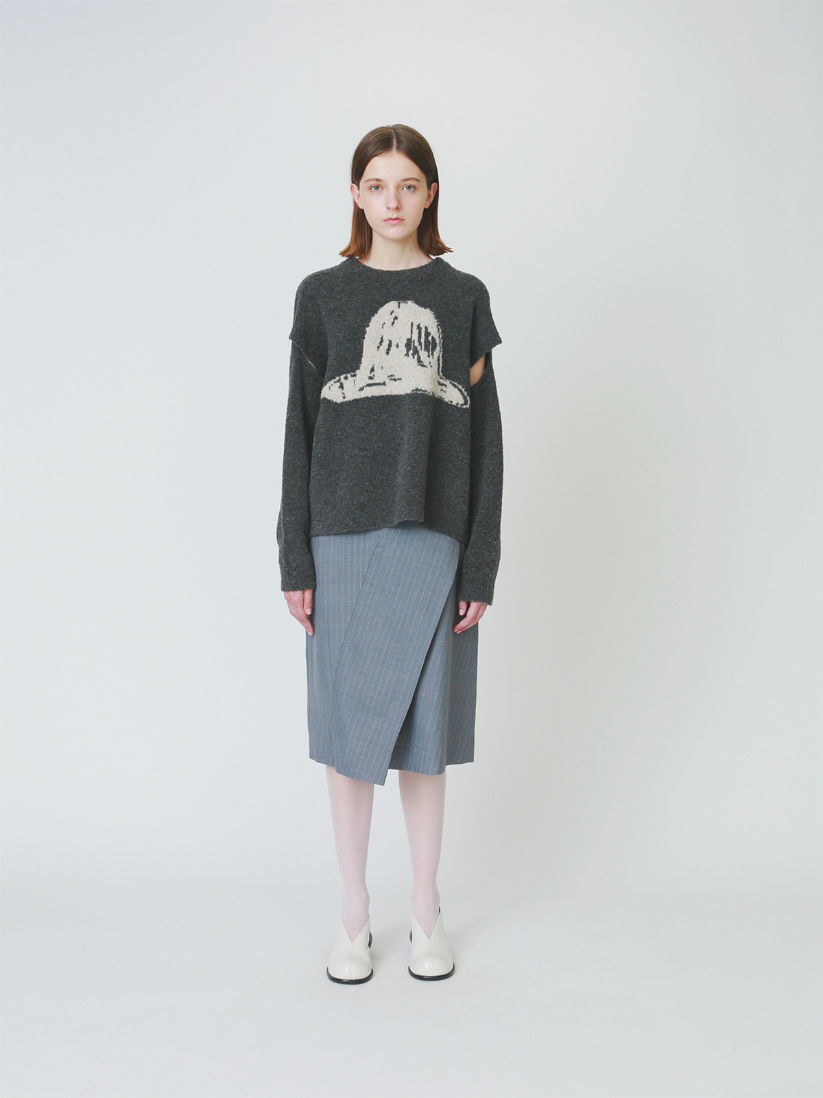 painter's hat knit top 詳細画像 gray 4