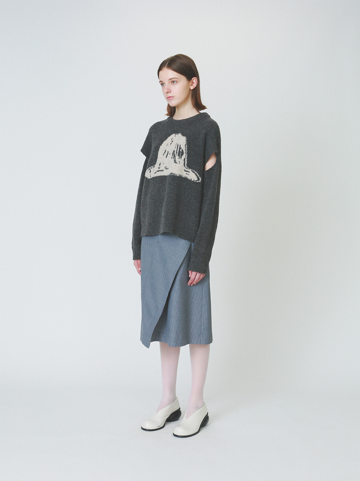 painter's hat knit top 詳細画像 gray 5