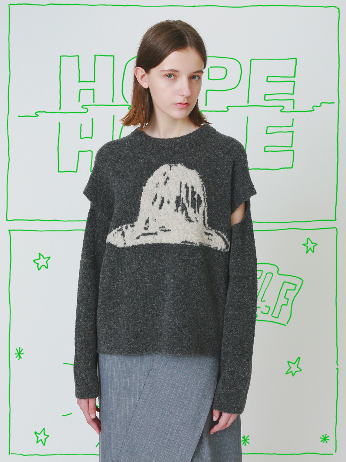 painter's hat knit top