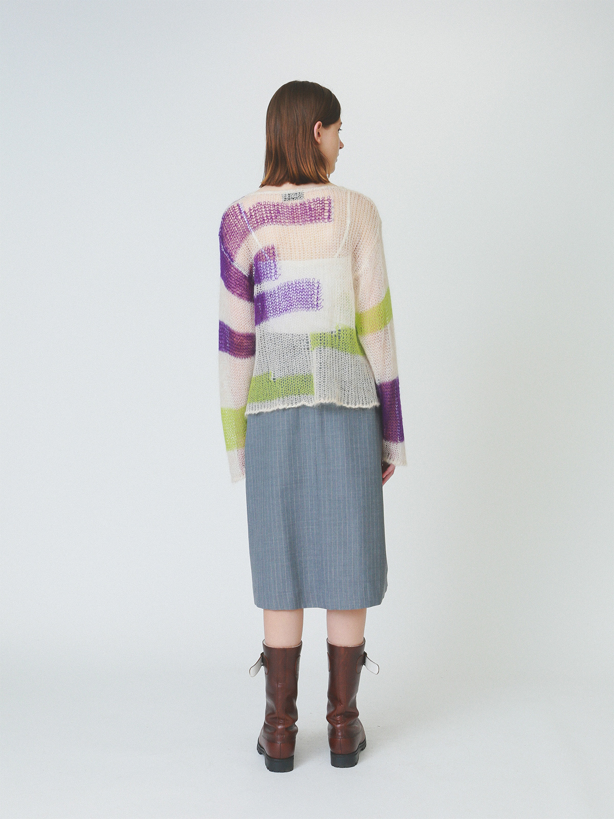 big tuck skirt 詳細画像 gray 8