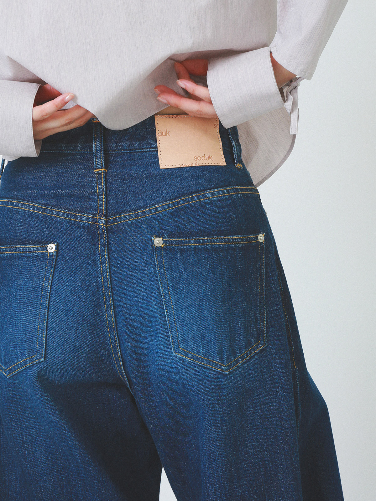 balloon denim trousers 詳細画像 blue 11