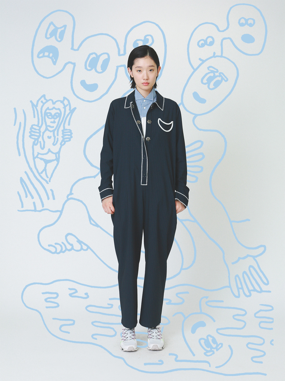 circle pocket jumpsuit