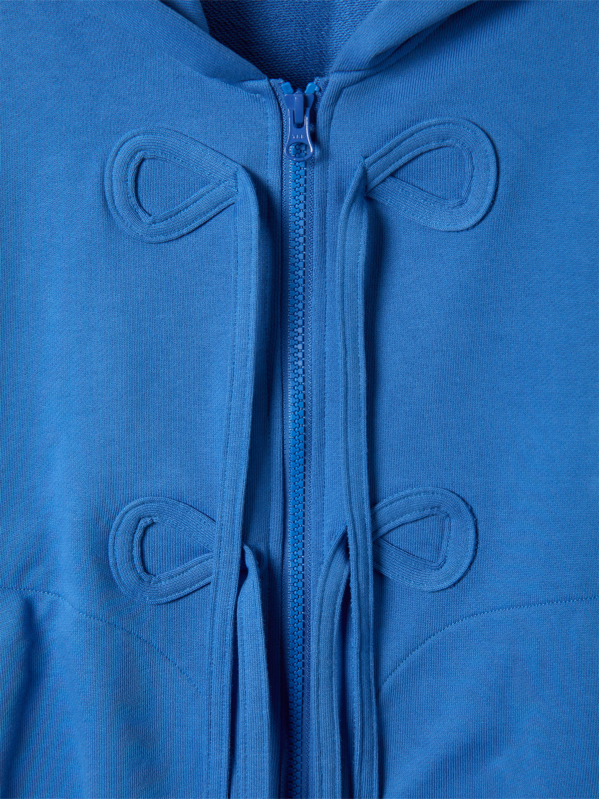 ribbon zip hoodie 詳細画像 blue 3
