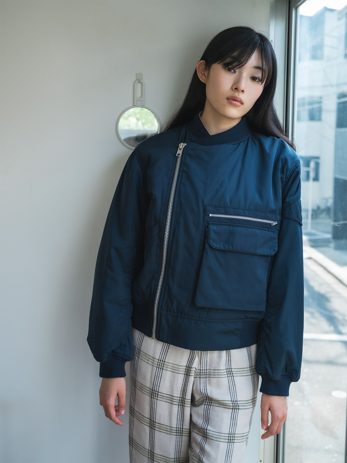double zip ma-1 jacket