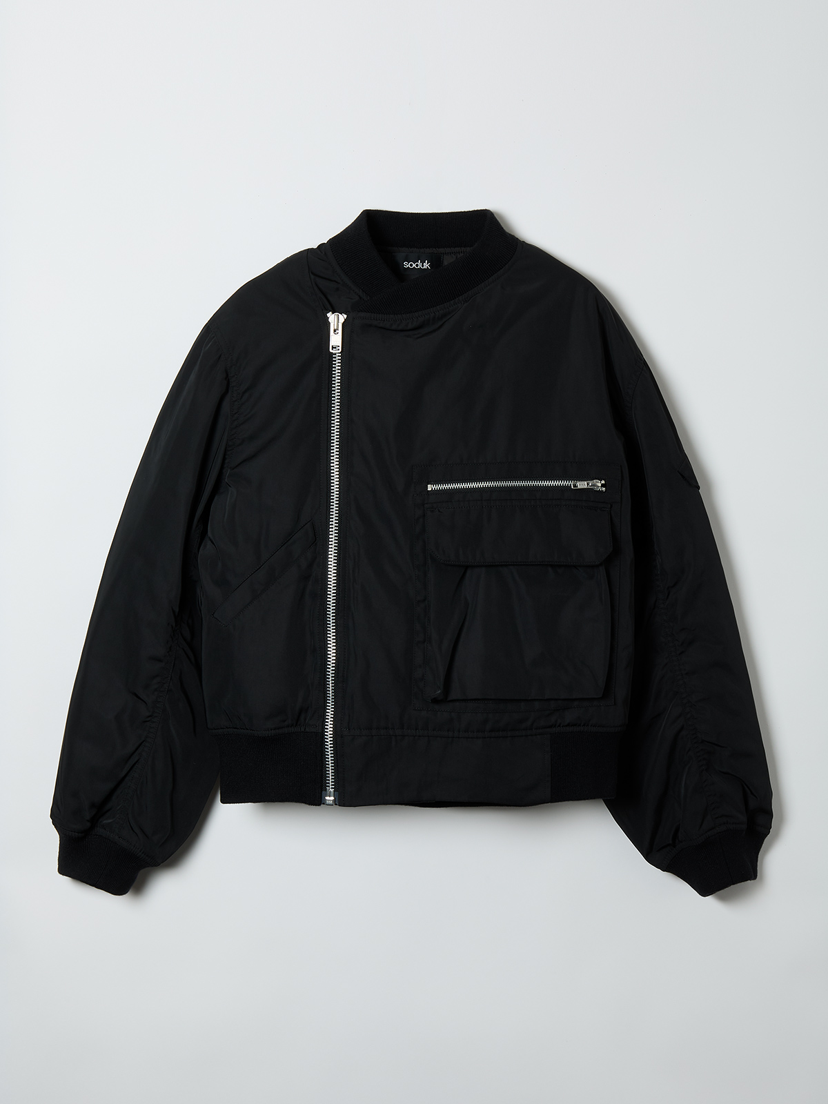 double zip ma-1 jacket 詳細画像 black 3