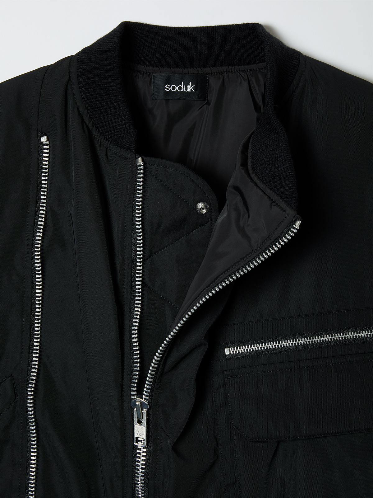 double zip ma-1 jacket 詳細画像 black 4