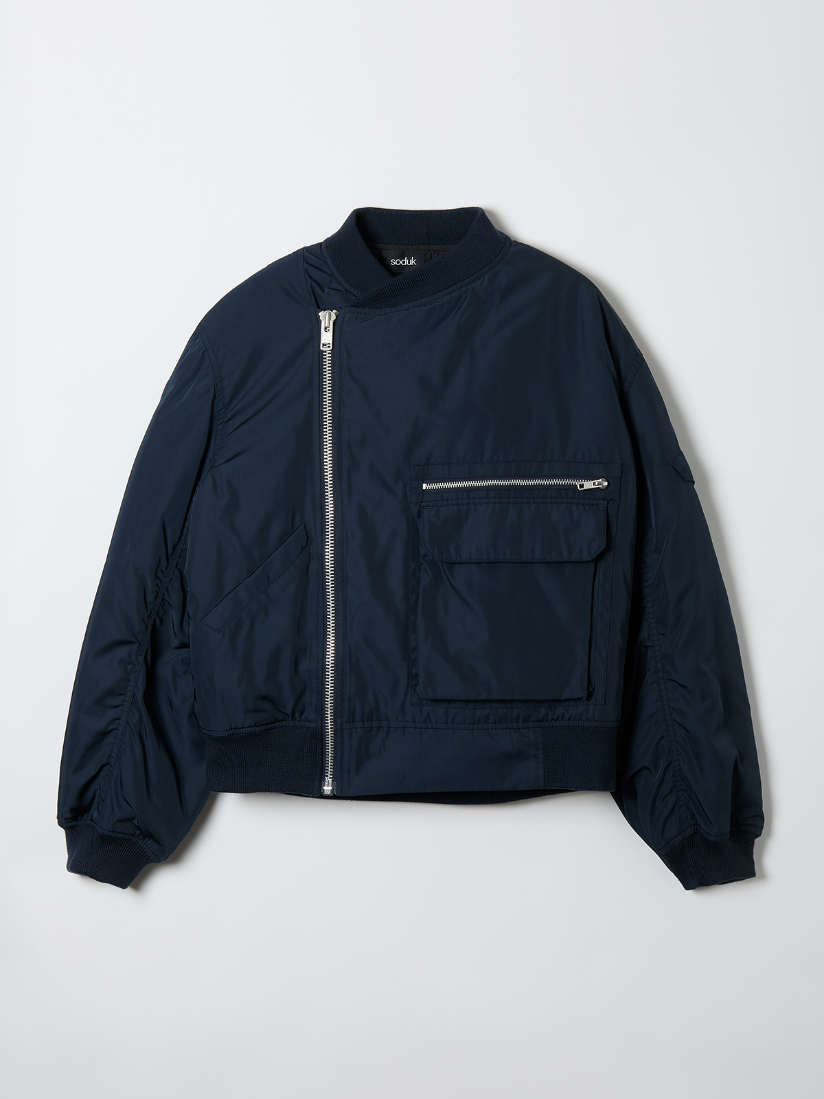 double zip ma-1 jacket 詳細画像 navy 3