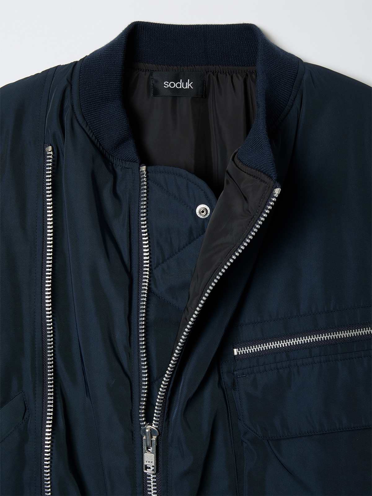 double zip ma-1 jacket 詳細画像 navy 4