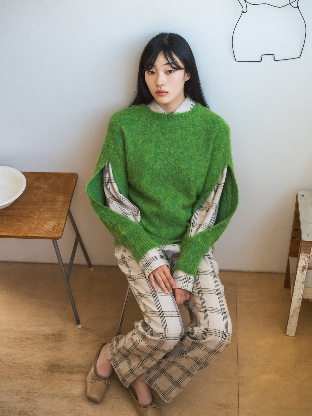 holes knit sweater