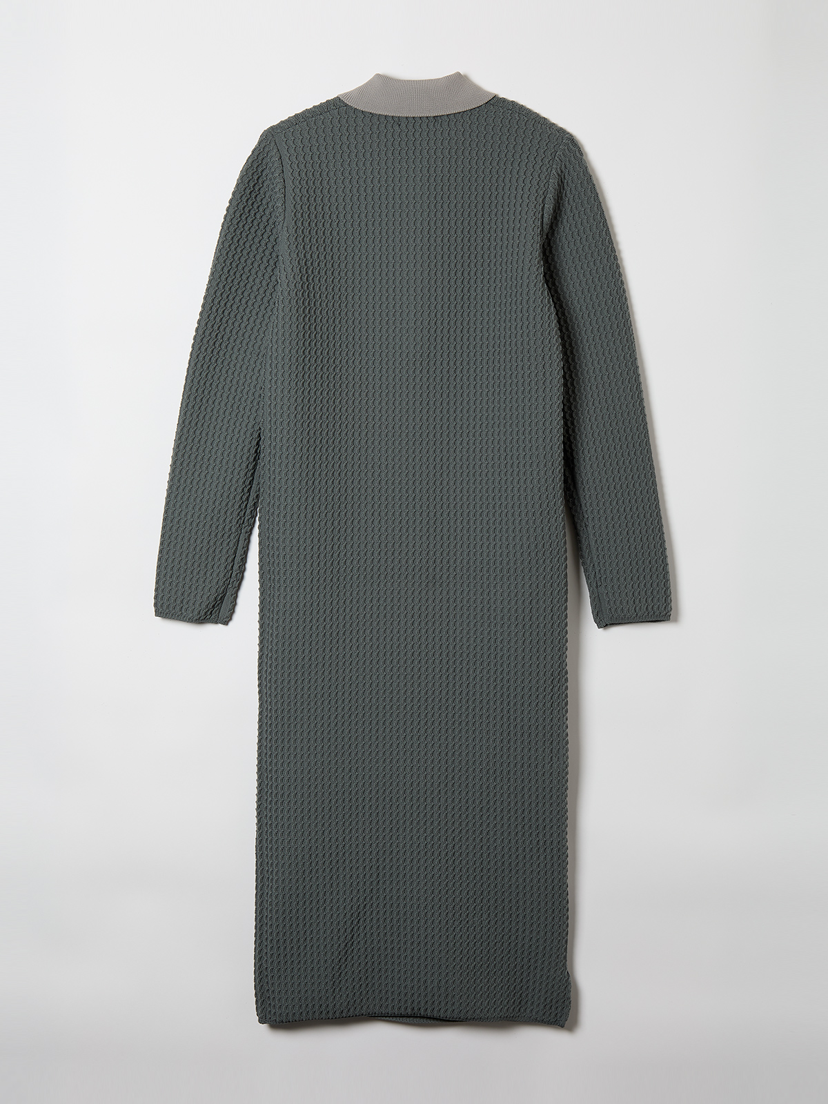 knit polo one piece  詳細画像 gray 2