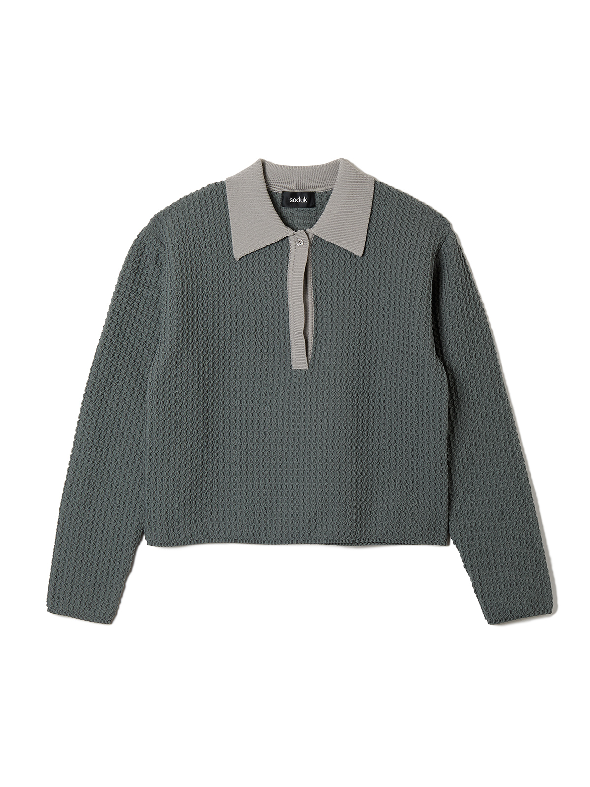 knit polo top