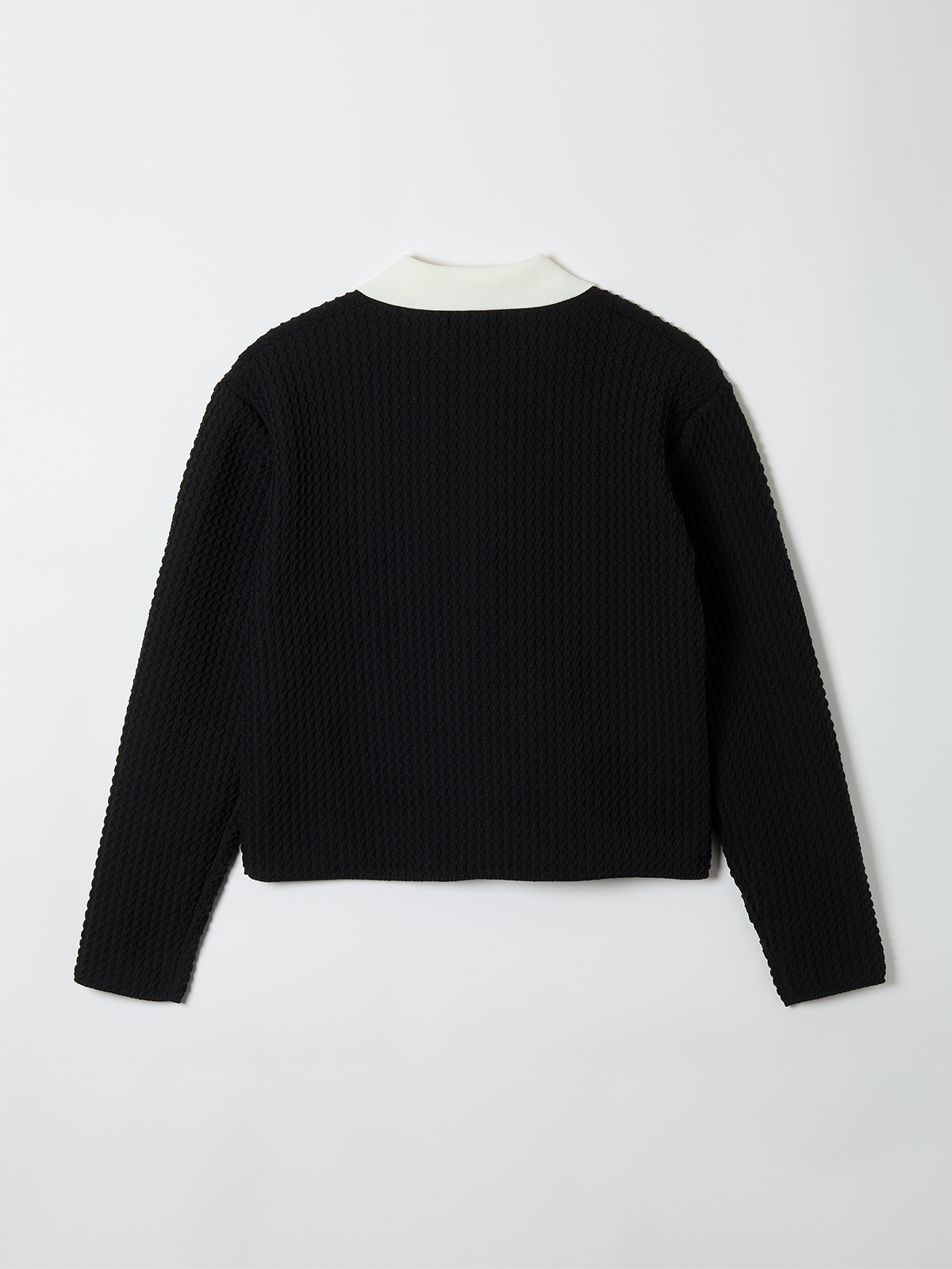 knit polo top 詳細画像 black 2