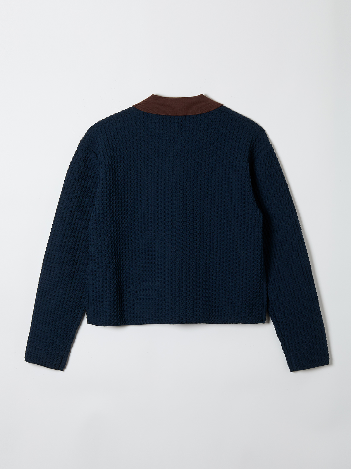 knit polo top 詳細画像 navy 2