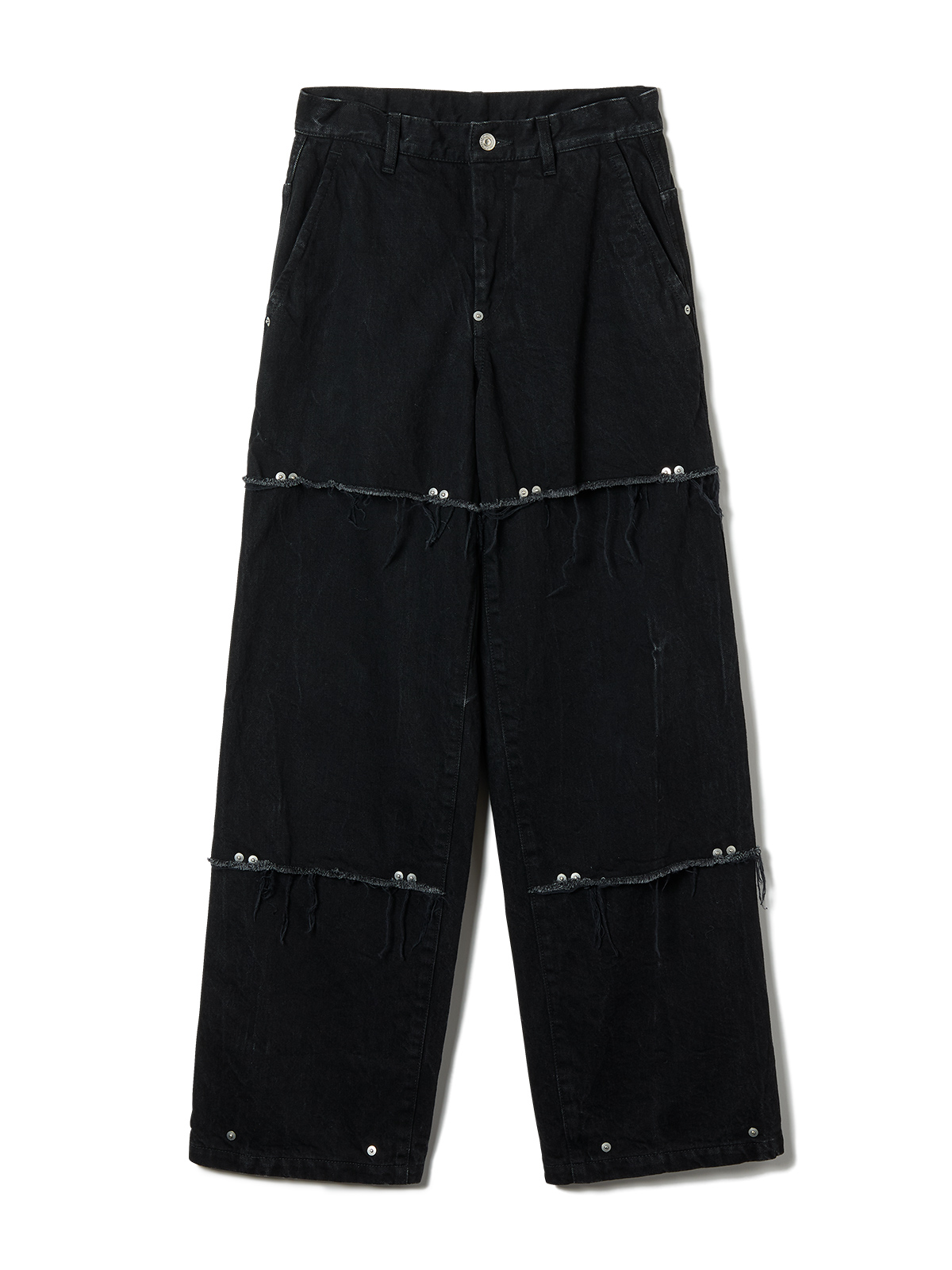 dots work denim trousers