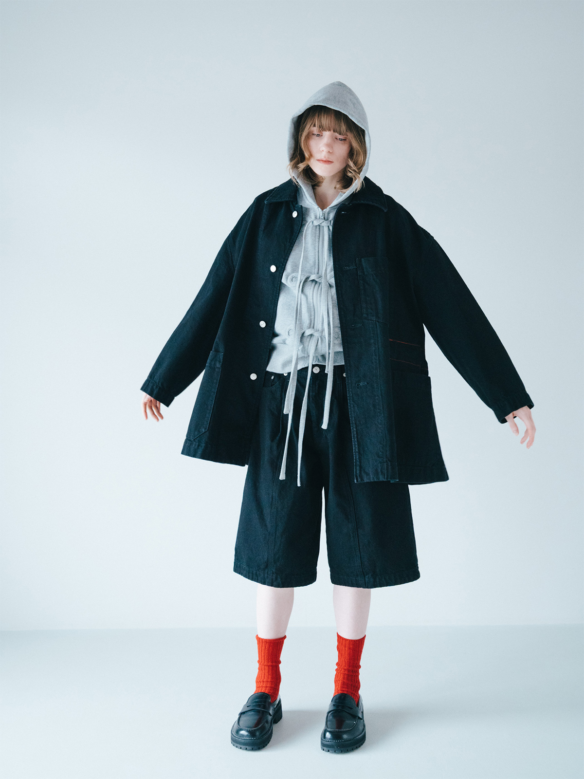 bigger bigger denim jacket 詳細画像 black 2