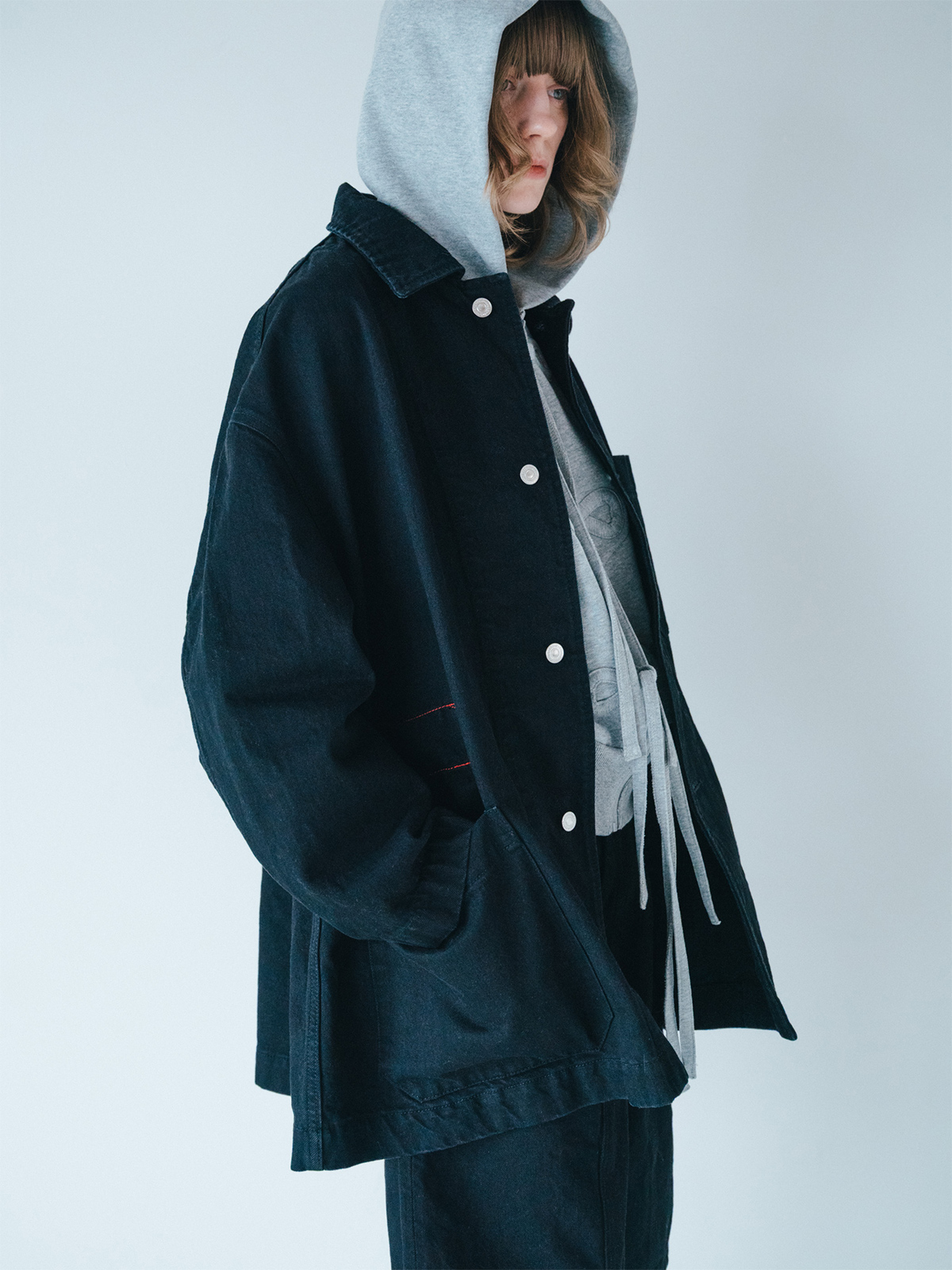 bigger bigger denim jacket 詳細画像 black 5