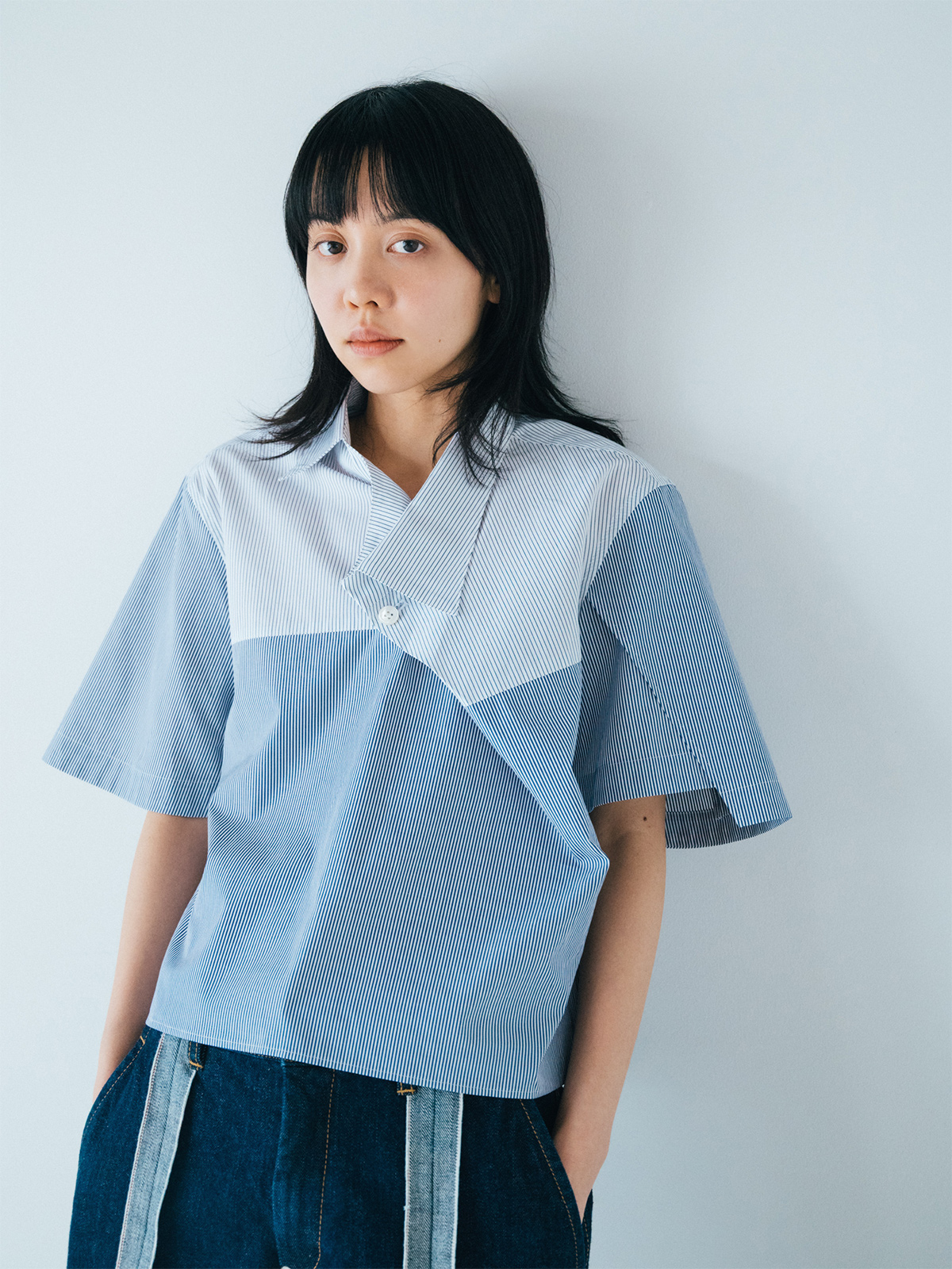 stripe goody shirt 詳細画像 blue 1