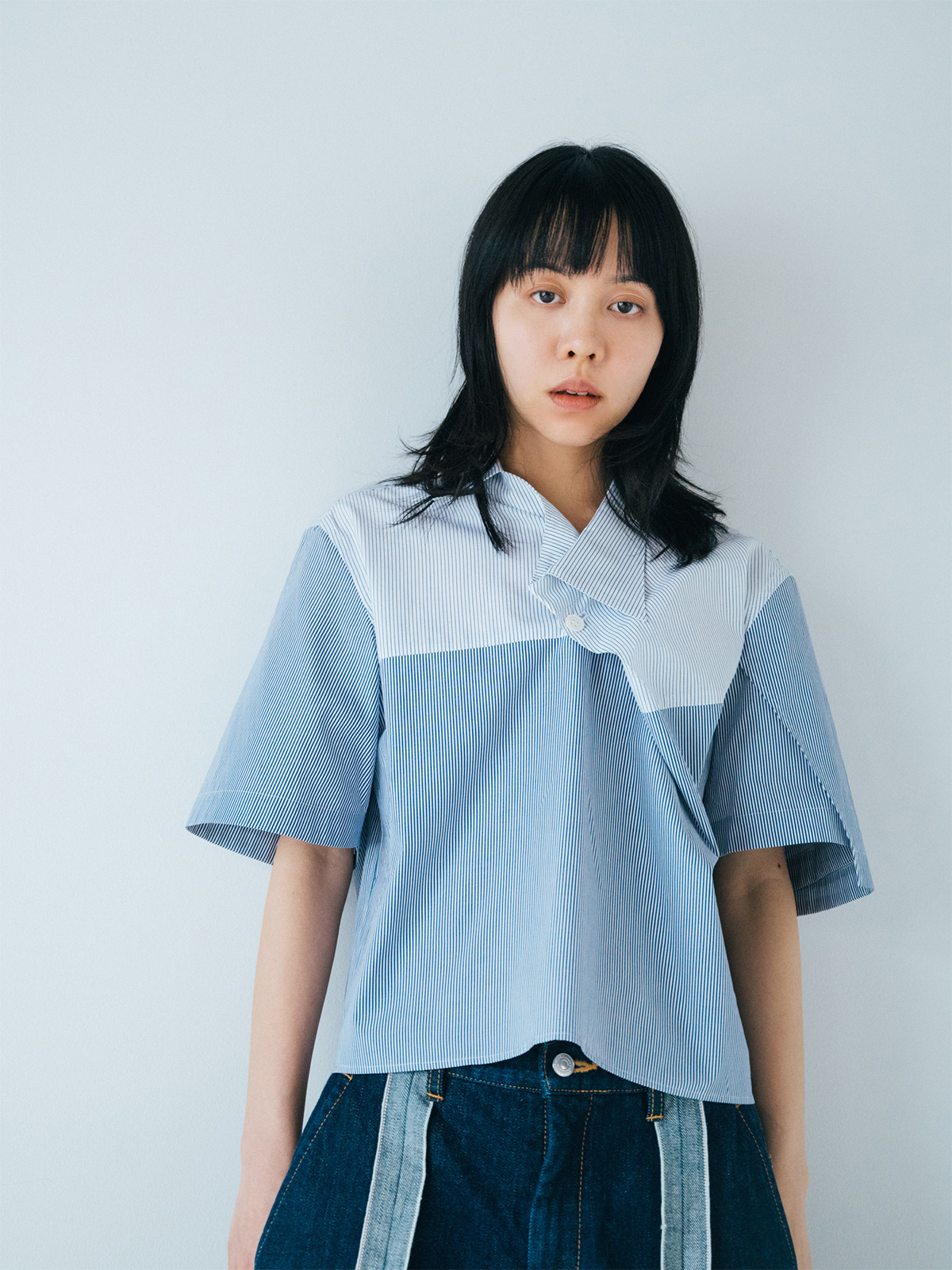 stripe goody shirt 詳細画像 blue 2